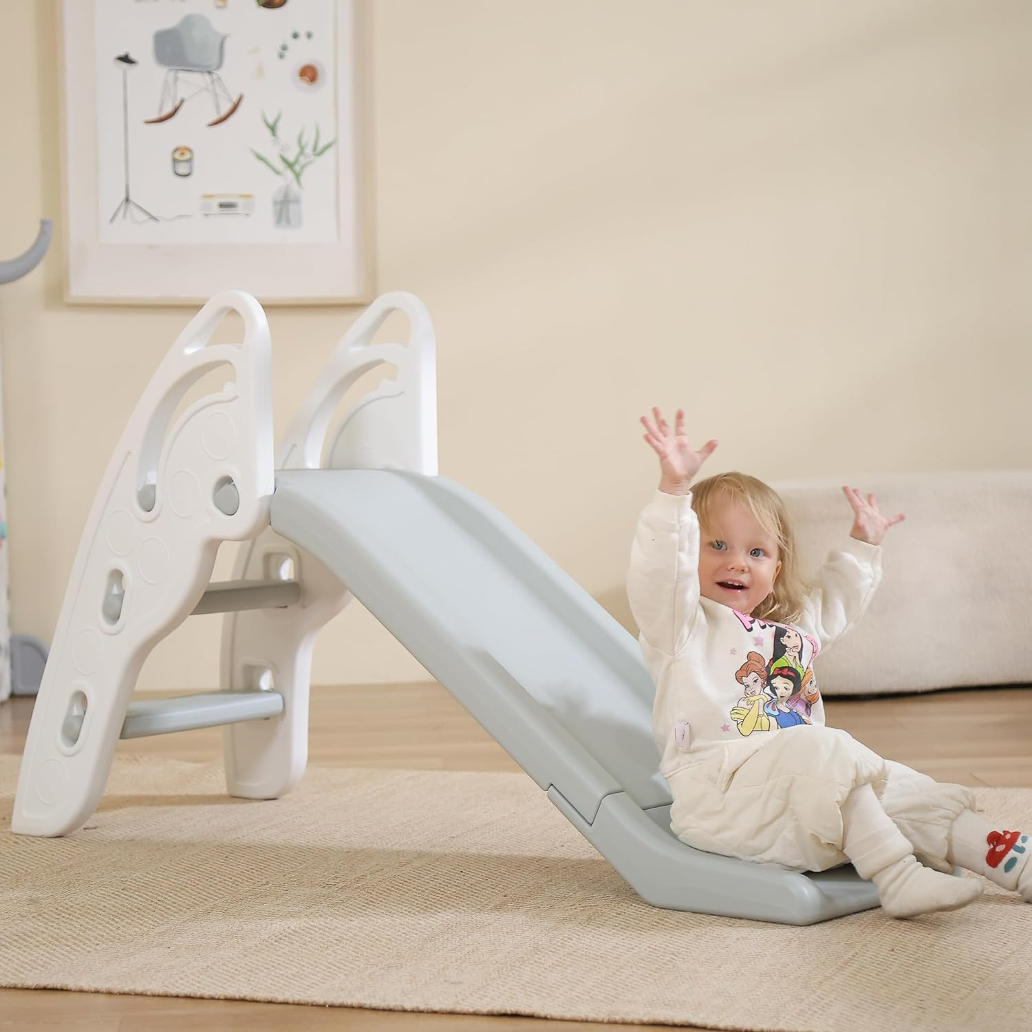 Toddler Slide Large Play Climber Slide Playset with Extra Long Slipping Slope Indoor Slide Kids Slide Toddler Playground Toddler Slide Outdoor Toys for Toddlers (White)&hellip; image number 2