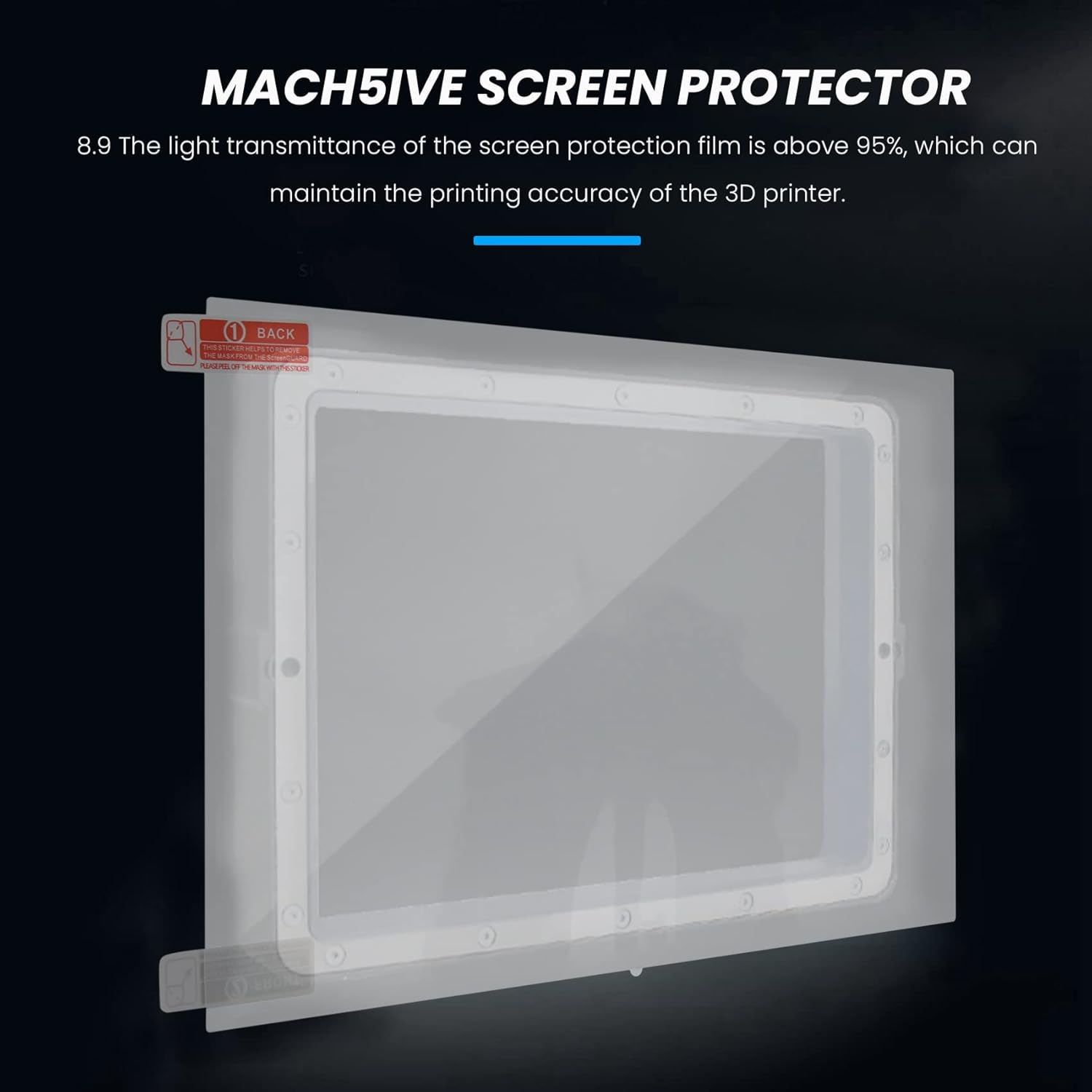 Domoi 10Pcs LCD Resin 3D Printer Screen Protector, / S Screen Protector, Mono X 8.9 Inch image number 3