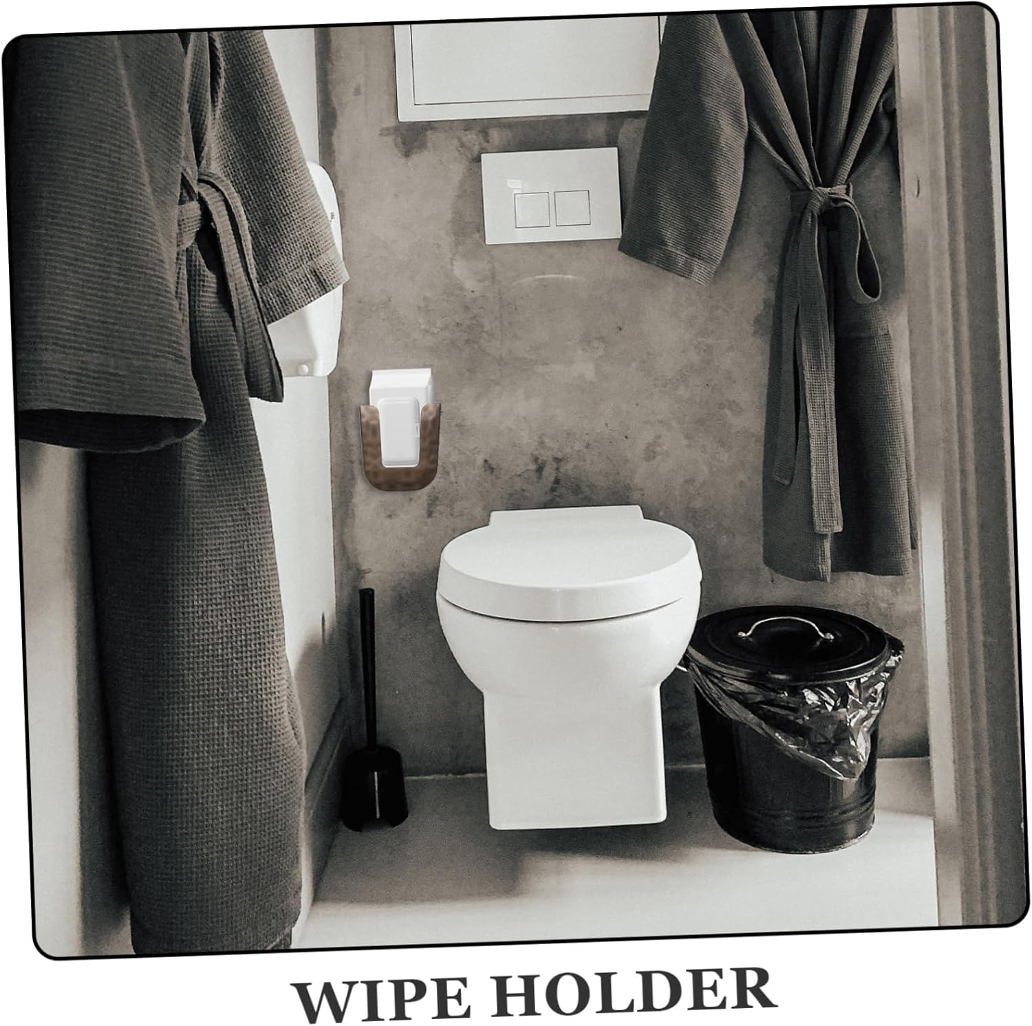 2Pcs Wall Mounted Tissue Box Wipe Storage Case Bathroom Toilet Tissue Holder Wall Hanging image number 3