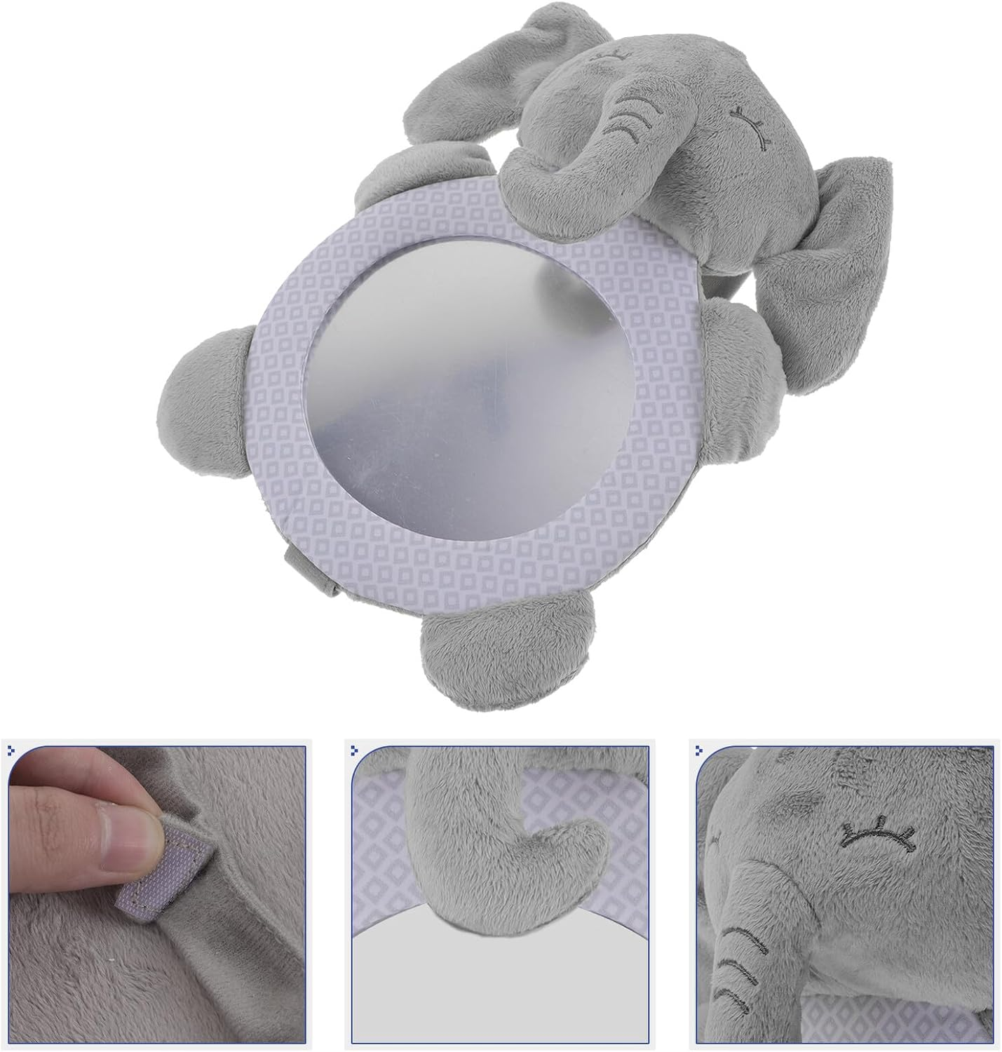 Rear Facing Car Mirror for Safety with Cute Animal Design Shatterproof Lightweight Observation Mirror for Rear Seat Ultra and Practical for Road Trips image number 2