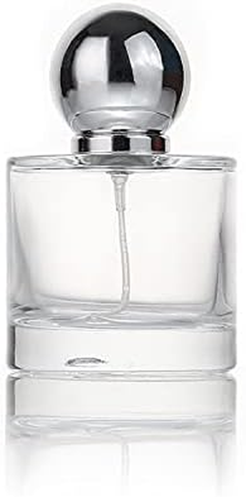 50Ml Clear Empty round Glass Perfume Spray Bottle - Spherical Cap image number 3