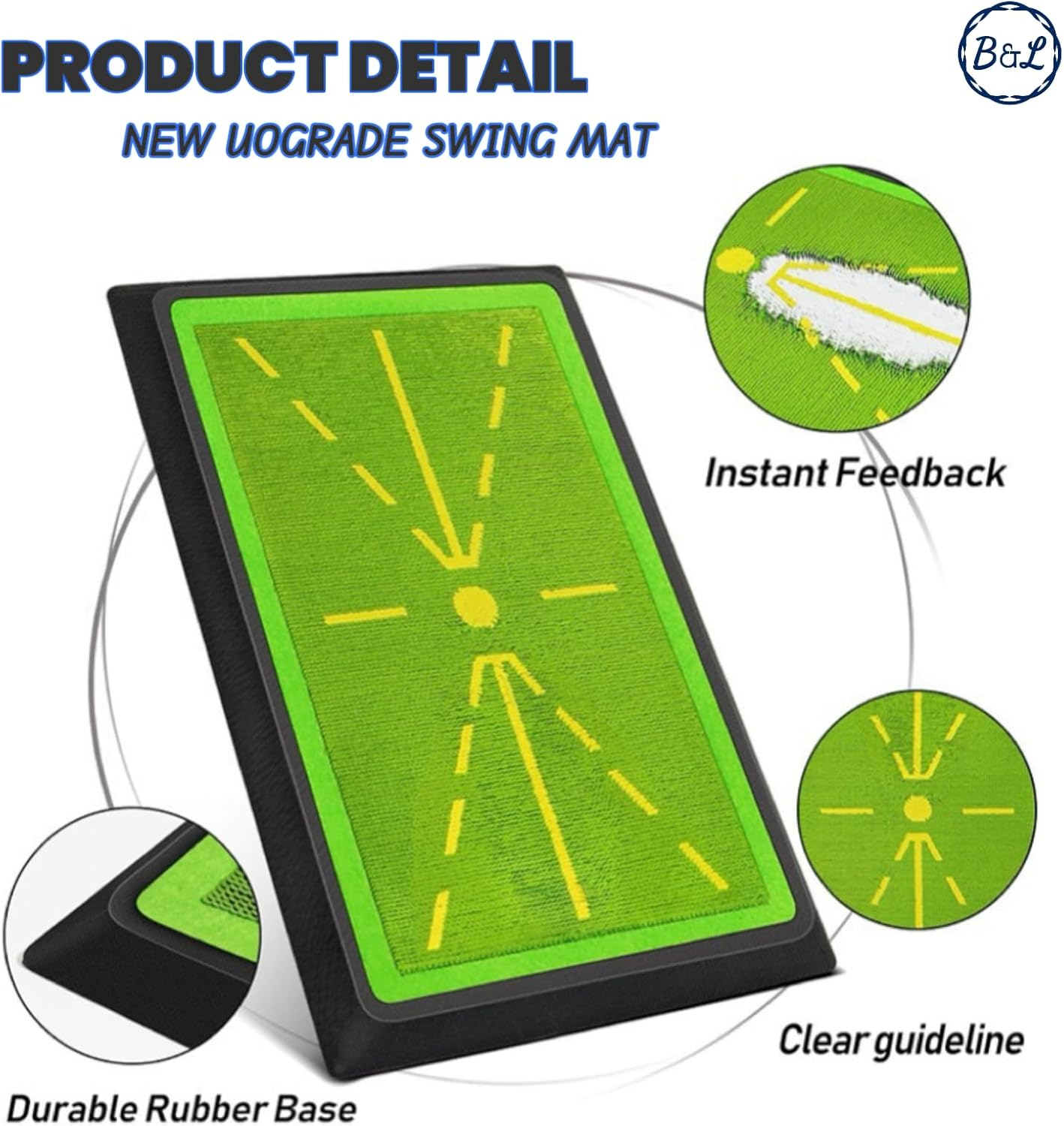 Golf Trace Strike Pad Swing Mat - Restorable Traces, Open Advanced Stage Material, Multi-Faceted Benefit for Kids & Adults