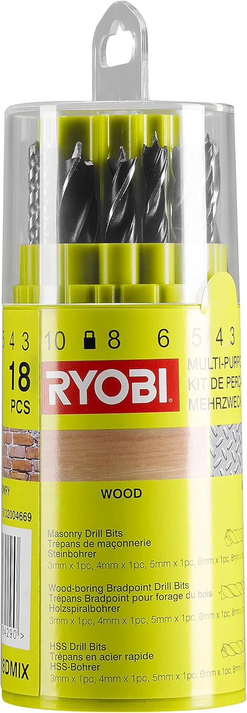 Ryobi Set of 18 Mixed Drill Bits image number 3