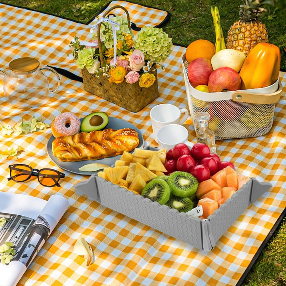 Foldable Bowl, Camping Bowl, Portable Silicone Salad Bowl, Foldable Silicone Bowls for Camping, Hiking, Kitchen, School, Outdoors image number 3