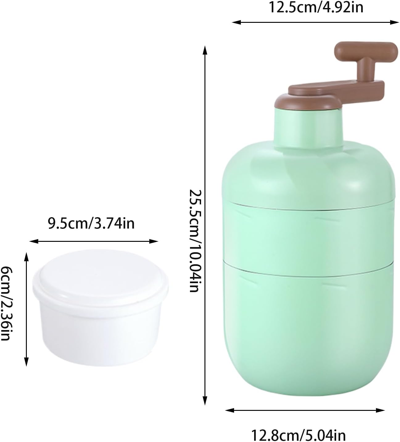 Ice Shaver | Manual Hand Crank Crusher - Stainless Steel Snow Cone Maker | for Home Kitchen Outdoor Picnics Cocktails Snowcones