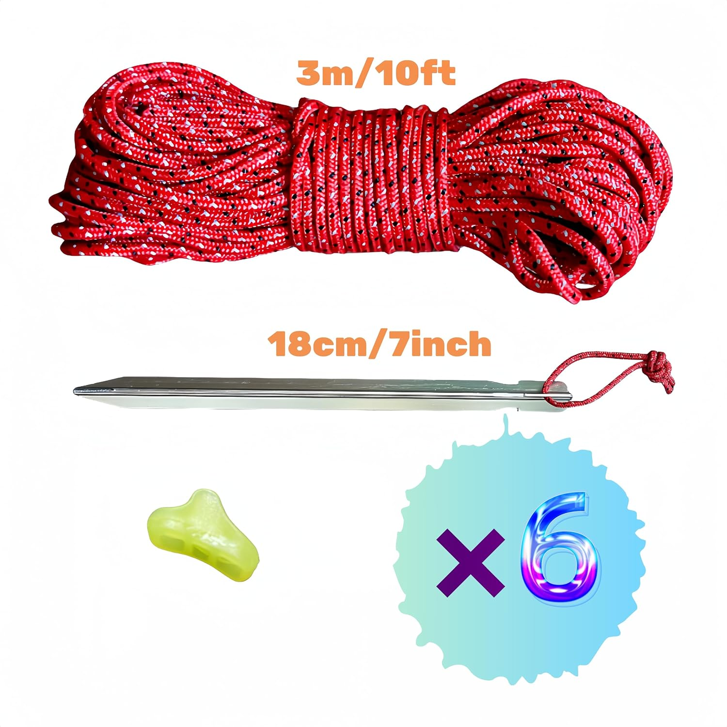 Fay Bless Rain Fly Camping Tarp Waterproof Resistant Sun Shade Lightweight Hammock Tent Tarp with Multifunctional Camping Accessories(Beige, 3&times;3M) image number 5