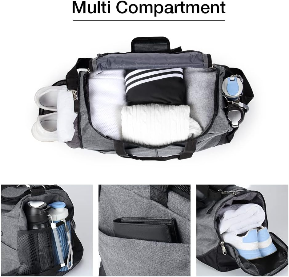 Sport Duffle Bag Sports Gym Bag with Shoes Compartment image number 1