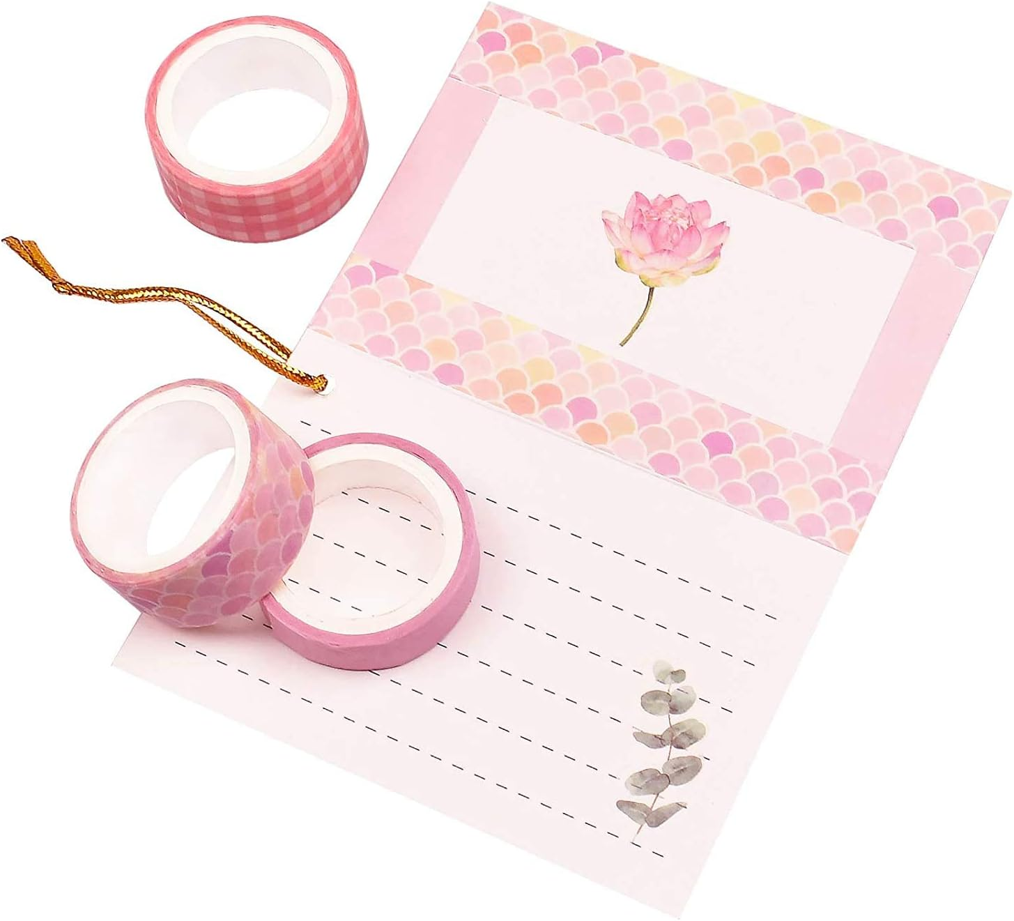 YUBX Washi Tape Set Decorative Tape for DIY Crafts, Bullet Journals, Planners, Scrapbooking, Wrapping (Cherry Party) image number 3