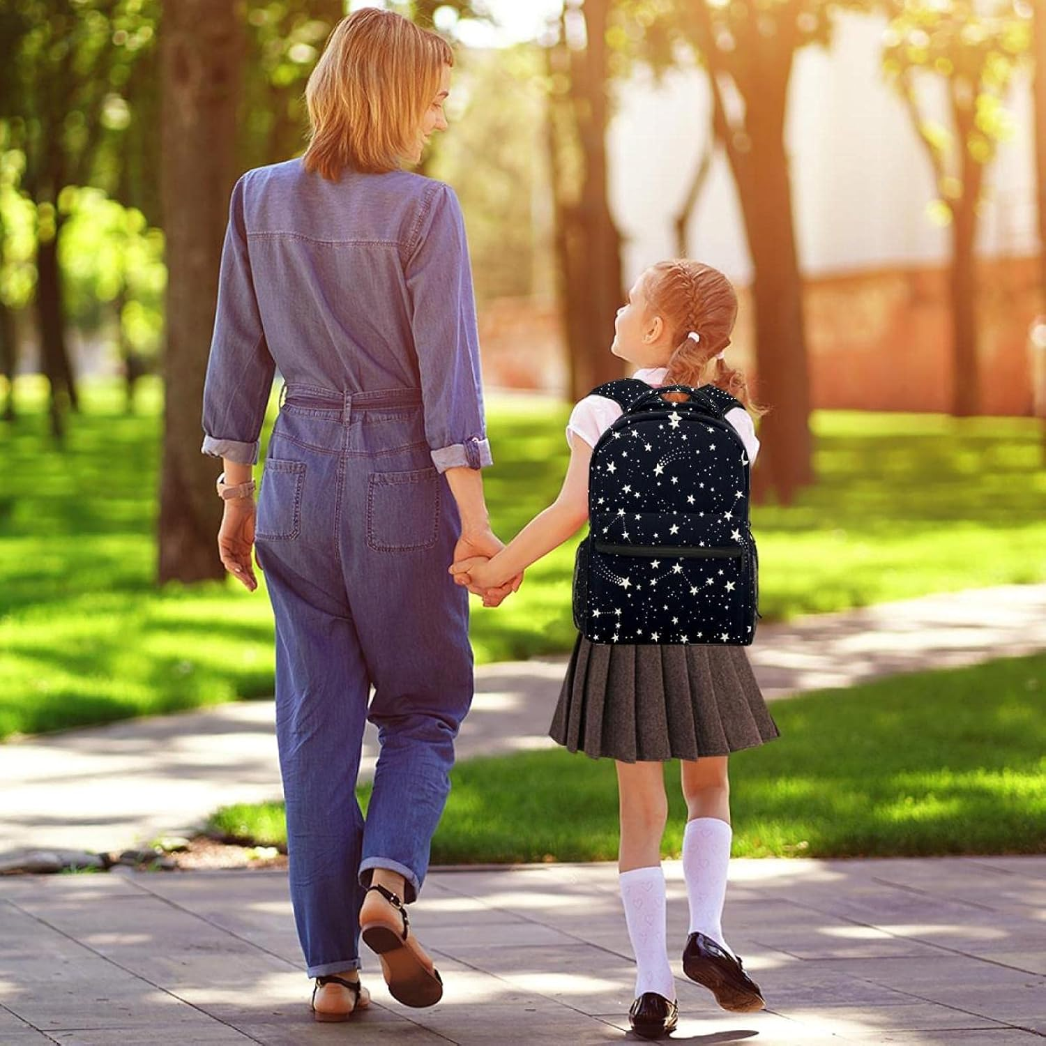 Constellations and Stars Backpack Students Shoulder Bags Travel Bag College School Tote Backpacks image number 5