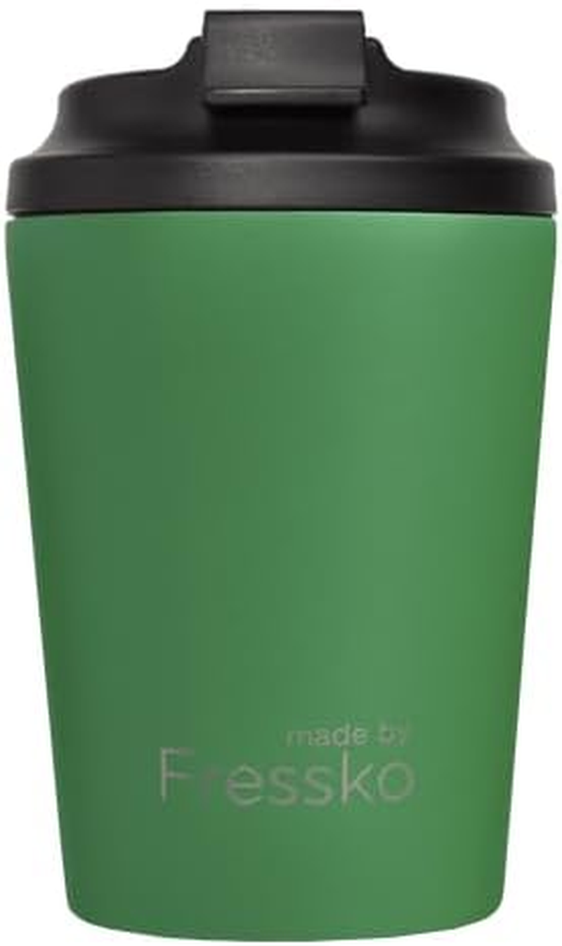 Made by Fressko Reusable Coffee Cup - Stainless Steel Insulated Mug - Leak Proof Travel Cup for Hot/Cold Drinks - 3 Hr Heat Retention - Fits Car Holders & Coffee Machines - Clover - 12Oz 340Ml image number 1