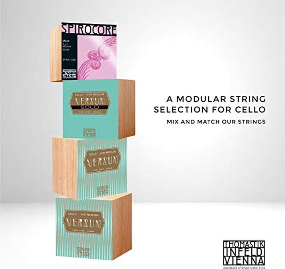Thomastik Saiten F&uuml;r Cello Versum Solo Komplettsatz 4/4, Mittel, VES400 image number 1