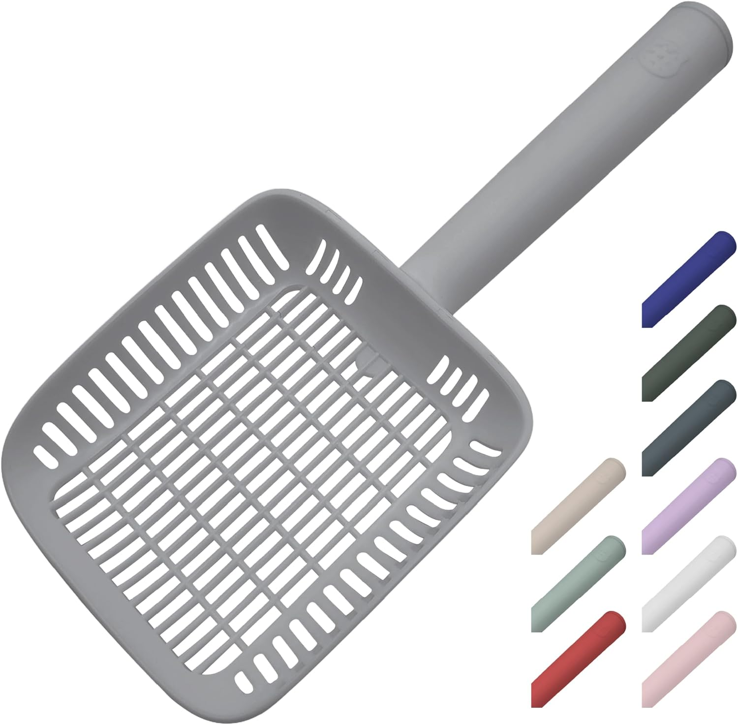 CATSTAG Typec Cat Litter Scoop - Small Holes (0.17In) Big Size Scooper - Long Handle & Easy Cleaning - Hanger for Litter Box