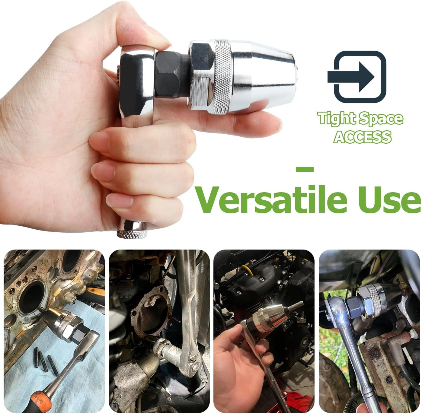 Damaged Bolt and Stud Extractor Tool, 3/8" Drive Broken Stud Remover Bolt Extractor Grips and Removes 1/4" (6Mm) to 1/2" (13Mm) Studs, Broken Bolt Remover Kit image number 4