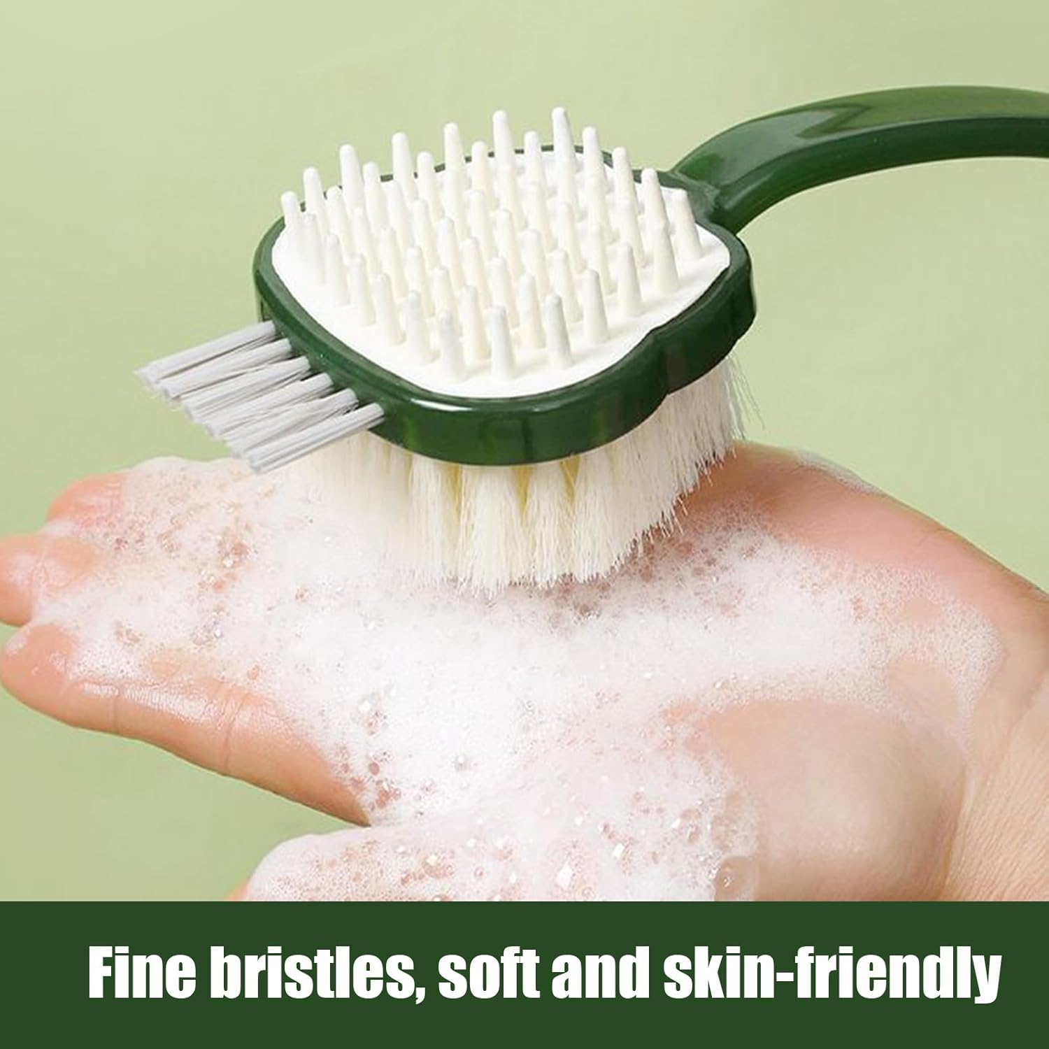 Shower Back Scrubber | Long Back Scrubber for Women Shower | Rich Foam Three-Sided Nails Cleansing Bathing Tool for Women Men Adults Seniors Teens Students image number 4