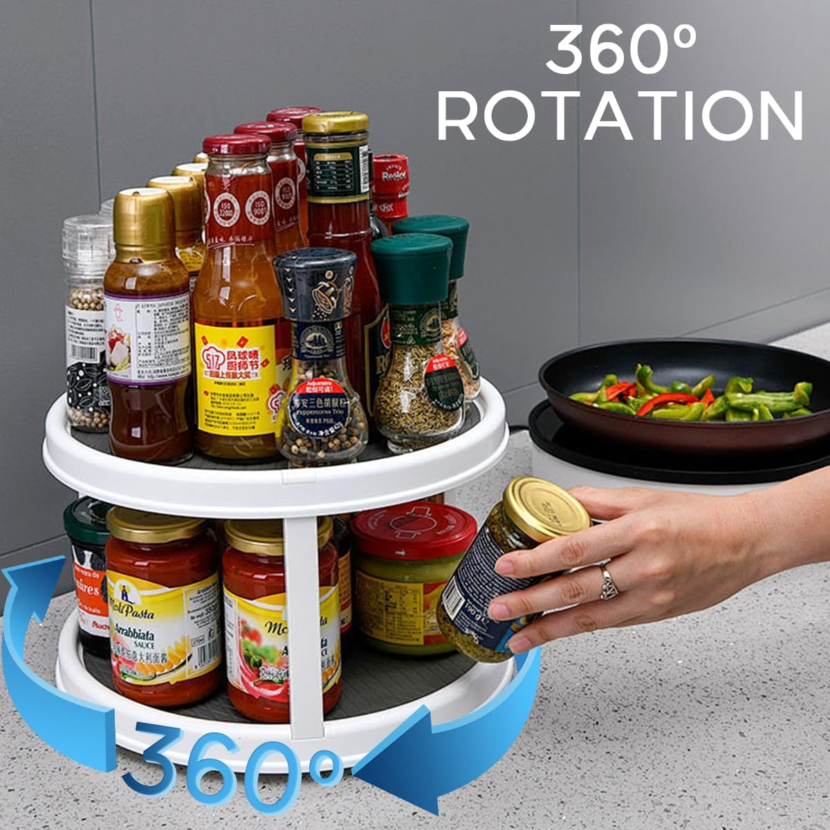 6 Inch Clear Acrylic Lazy Susan Turntable Organizer Ball Bearing Revolving Display Base Kitchen Spice Rack Cake Makeup Table Decorating image number 6