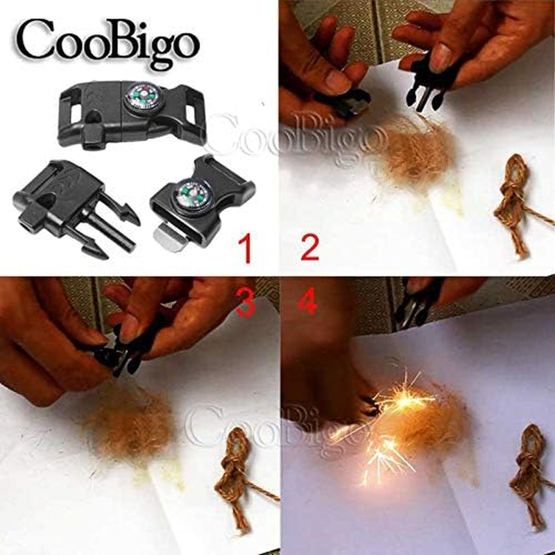 Paracord Buckles, Compass Buckle for Bracelets Clasp Clip Outdoor Camping Emergency Survival Travel Accessories - 10Pack 5/8Inch Khaki image number 4