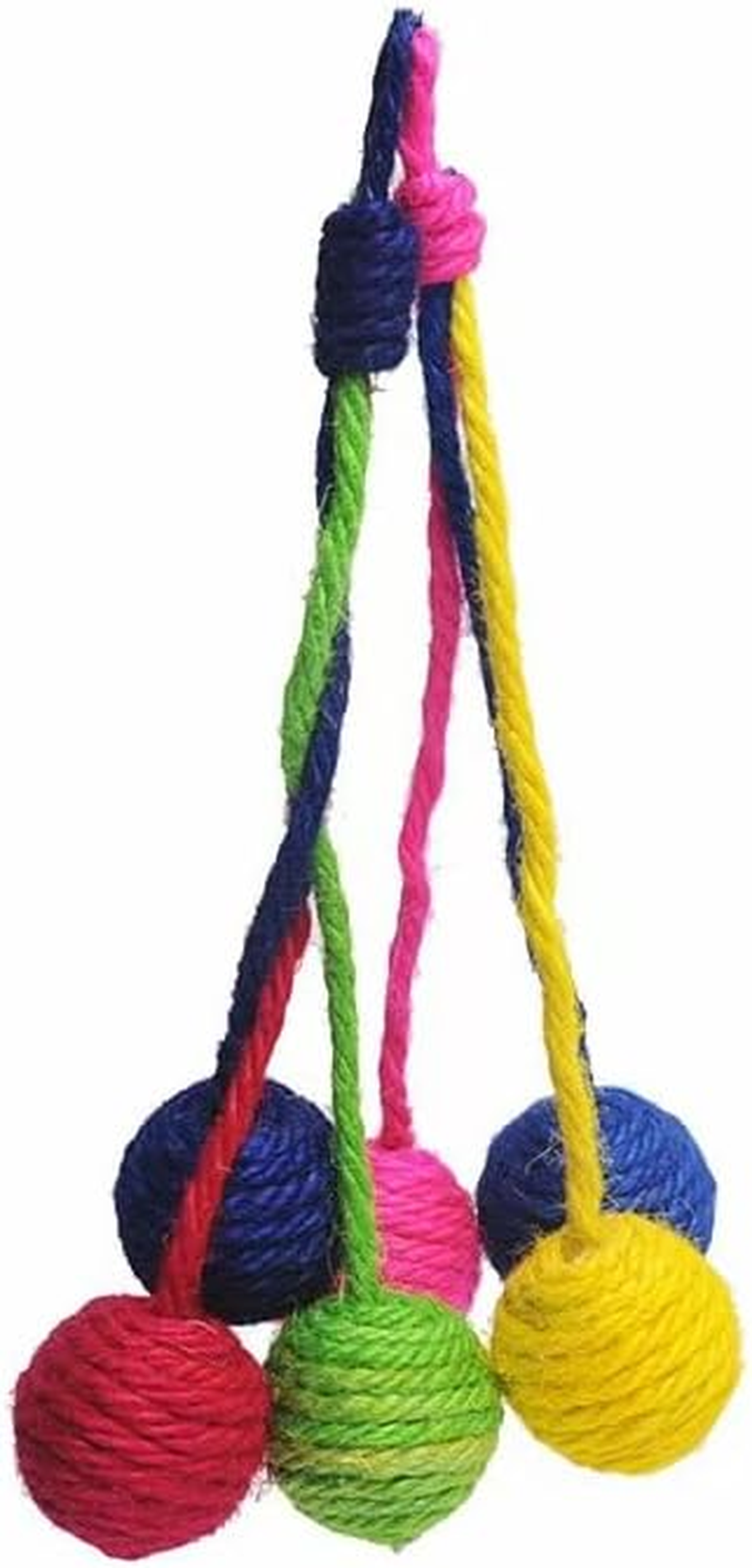 Hanging Interactive Cat Toy Sisal Rope Ball, Eco Friendly Self Play Bite and Wear Resistant Pets Interactive Toy Cat Rope Ball for Indoors Cats for Hanging Cat Scratching Tree （3 Pcs/1512 image number 2
