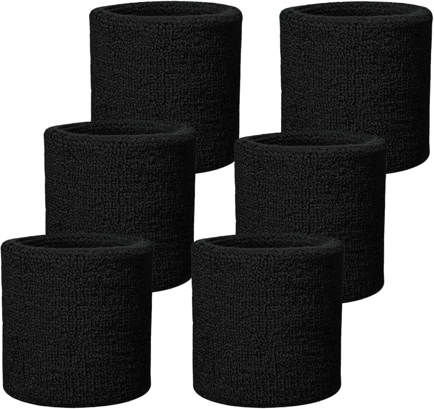 Fecawd Wristbands Sweatbands for Men & Women, Breathable Tennis Wrist Bands Absorbent Sweat Band Multiuse Wristband for Basketball, Running, Gym, Working Out