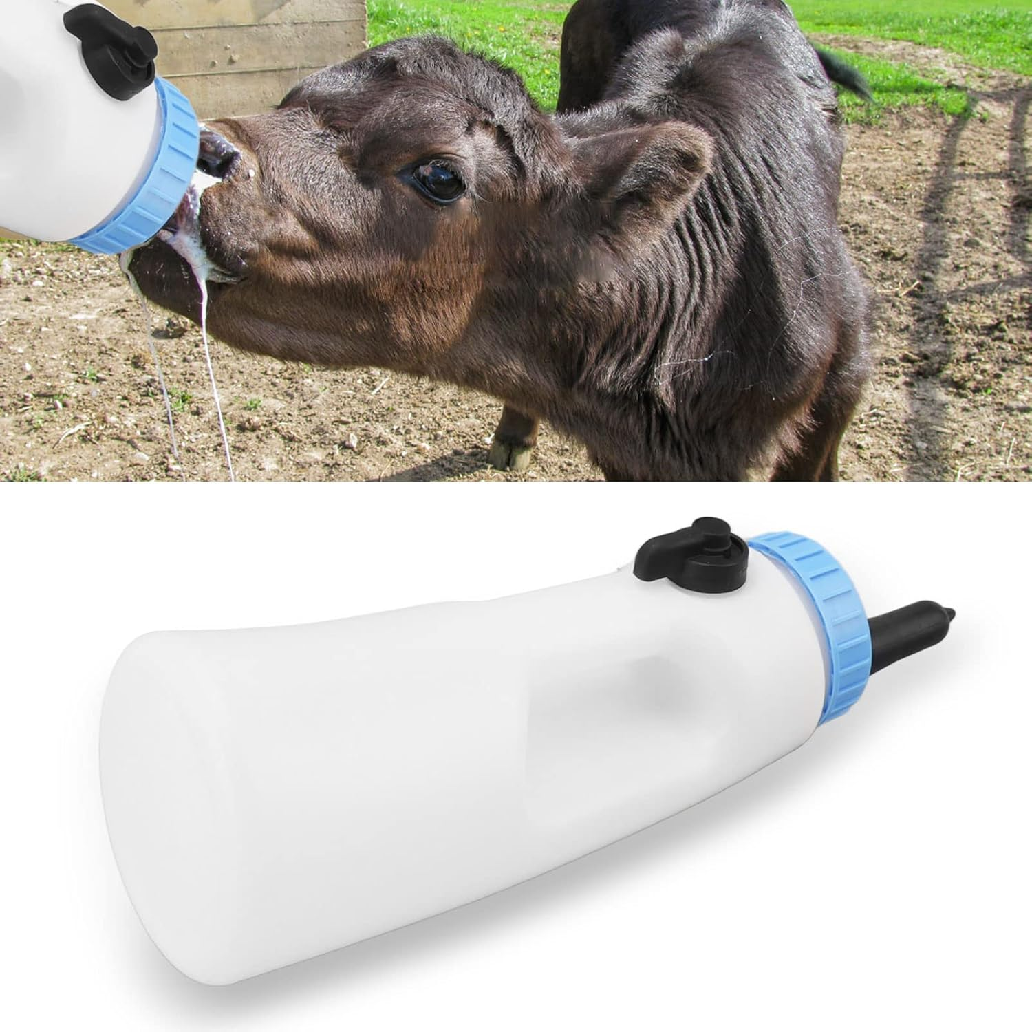 Goat Bottle, Feeding Bottle Lamb Milk Portable, 2.5L Lamb Milk Baby Goat Feeding Feeder Nursing with Handle, Calf Supplies for Small Animal image number 5