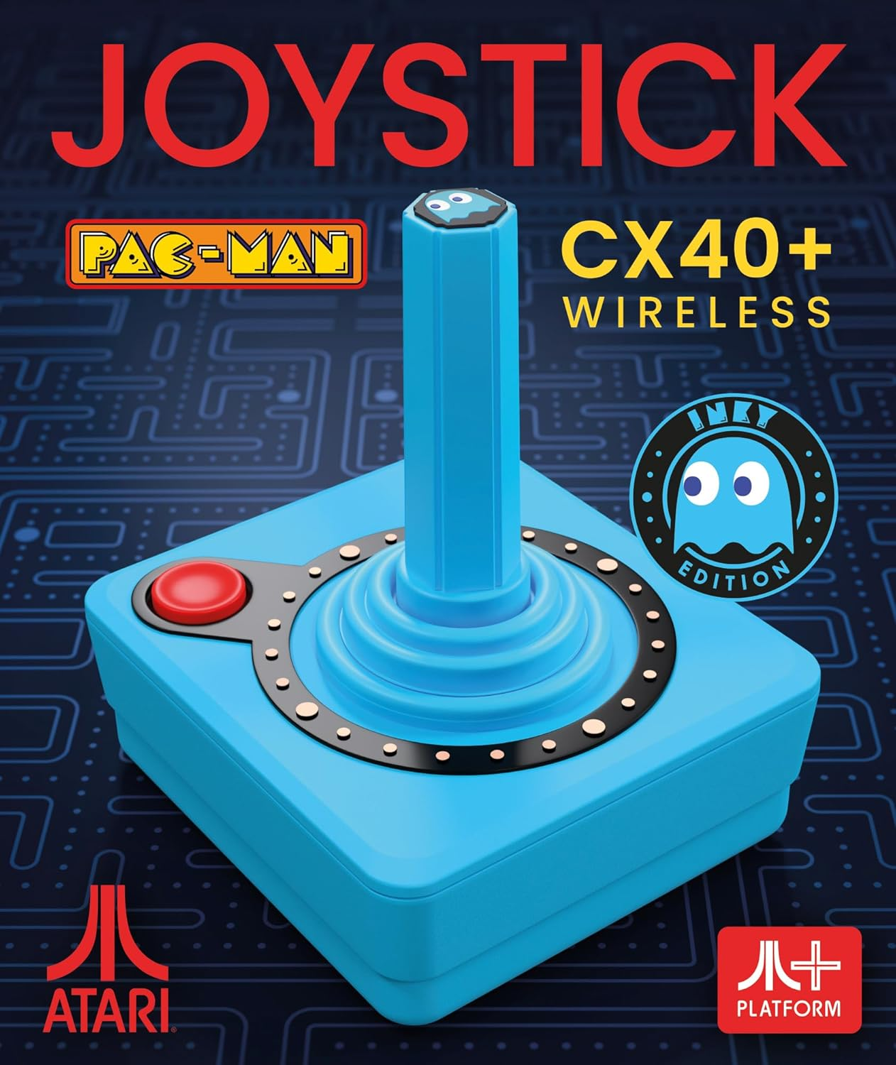 Pac-Man Atari CX40+ Wireless Joystick - Inky Edition - Blue image number 6