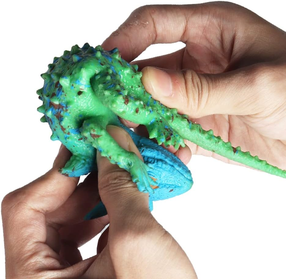 RCOMG 3PCS Realistic Lizard Toys, TPR Smelless Super Stretches, Stress Relief Squishy Rubber Animal Figures for Bath Pool Toy, Party Favor, Cake Topper image number 3