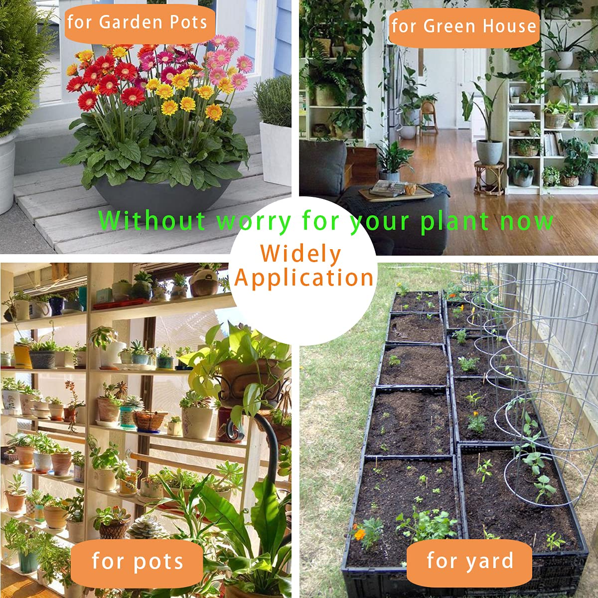 UCINNOVATE Upgraded Automatic Drip Irrigation Kit with Timer, Self Watering System with DIY 30-Day Programmable, Houseplants Greenhouse Watering Equipment for Potted Plants Powered by USB & Battery