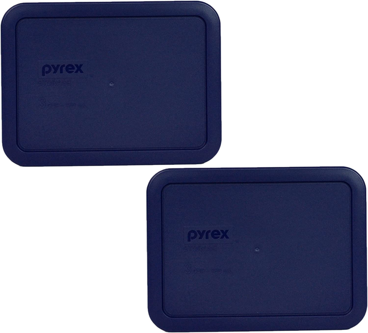 Pyrex 7210-PC 1113816 3 Cup Blue Lid (2-Pack) - 3, R.Blue image number 3