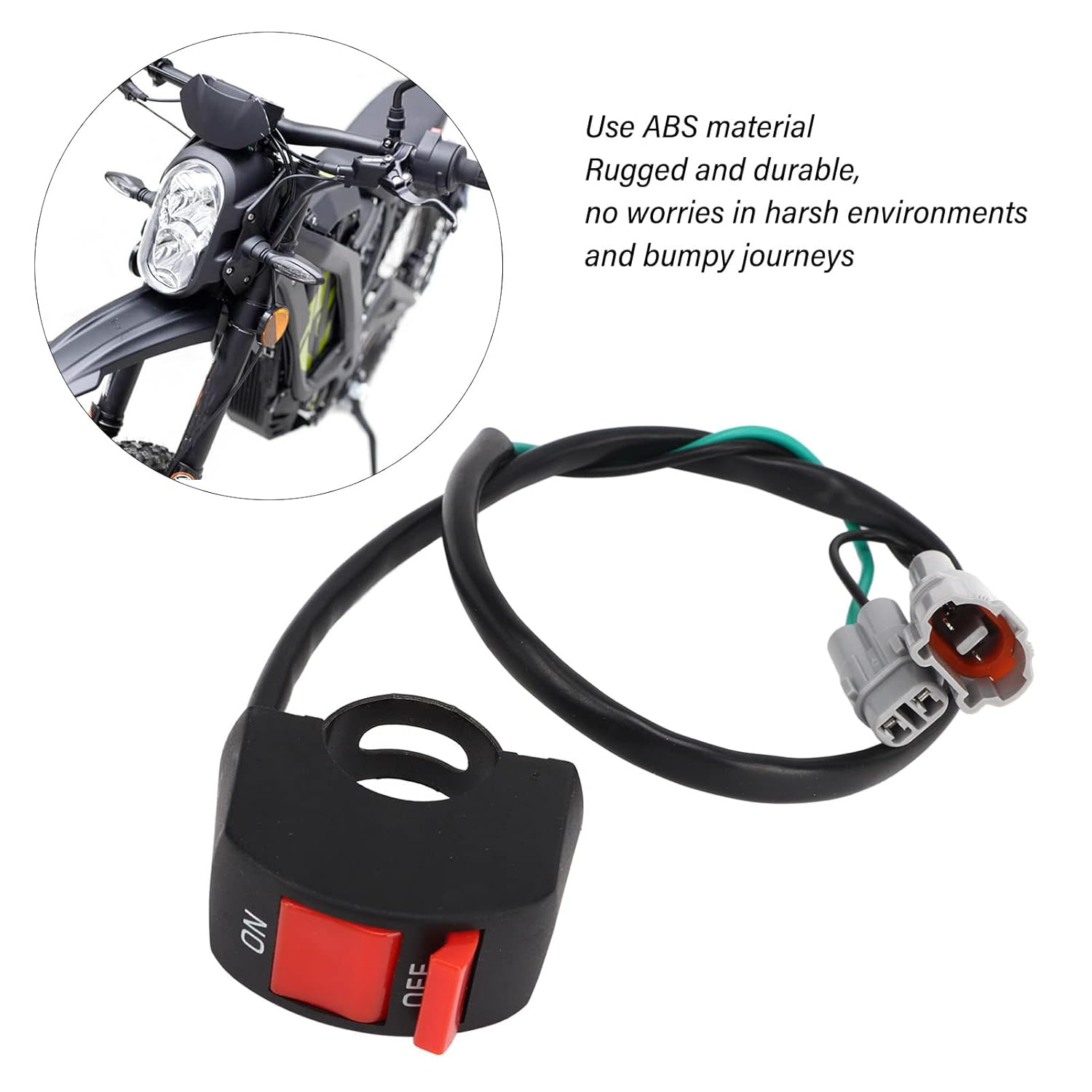 Handlebar Control Switch, Professional, Durable, Easy to Install, Lightweight Handlebar Headlight Switch, Fit for Motorcycles image number 4