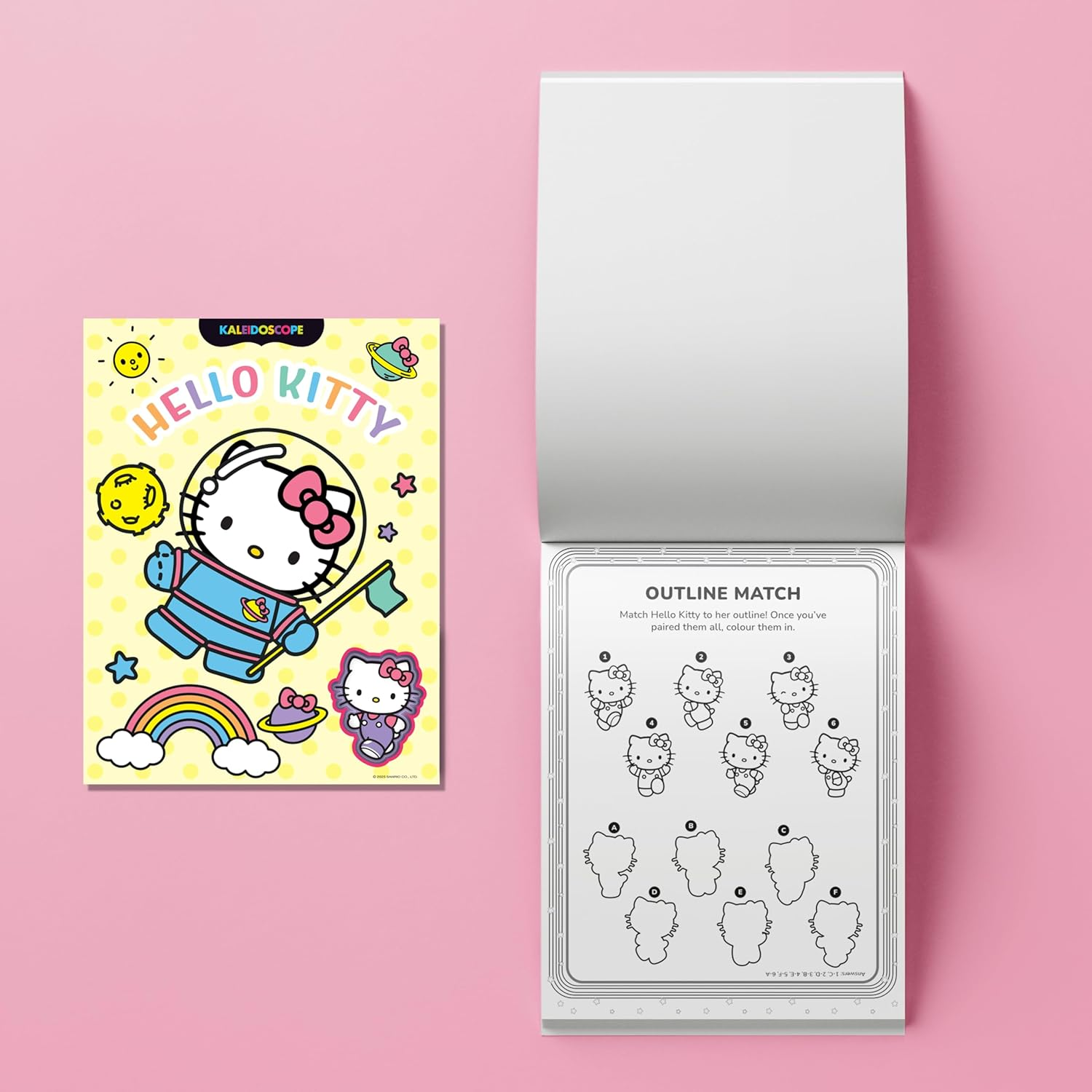 Kaleidoscope Colouring Kit Hello Kitty &ndash; Includes 64-Page Book, Scented Markers, and Stickers &ndash; Engaging Screen-Free Creative Activity for Home, Travel, or Gifts &ndash; for Kids Ages 6&ndash;12 image number 3