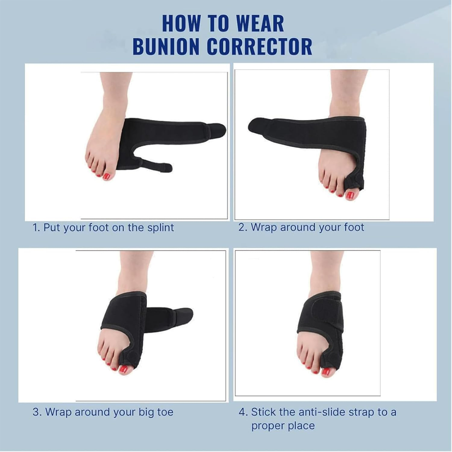 Effective Bunion Corrector for Women and Men | Relieve Pain, Straighten Toes, and Correct Bunions | Orthopedic Toe Straightener | Best Bunion Corrector for Lasting Relief - Day & Overnight Support (Right) image number 4