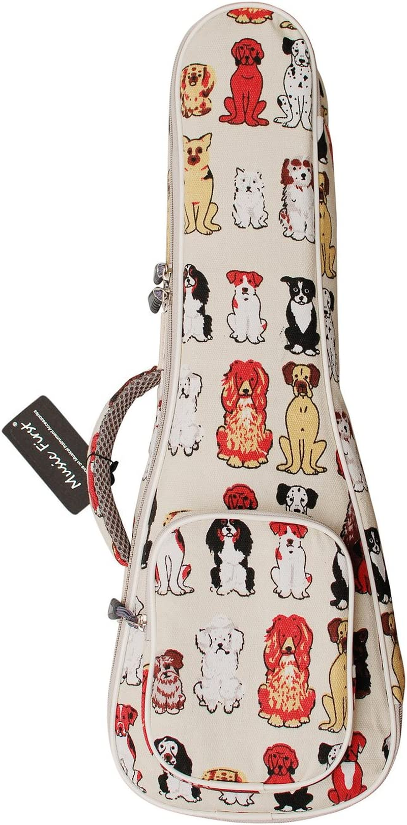 MUSIC FIRST Cotton 21&ldquo; Soprano MR Dog Ukulele Case Ukulele Bag Ukulele Cover, Original Design. ! image number 1