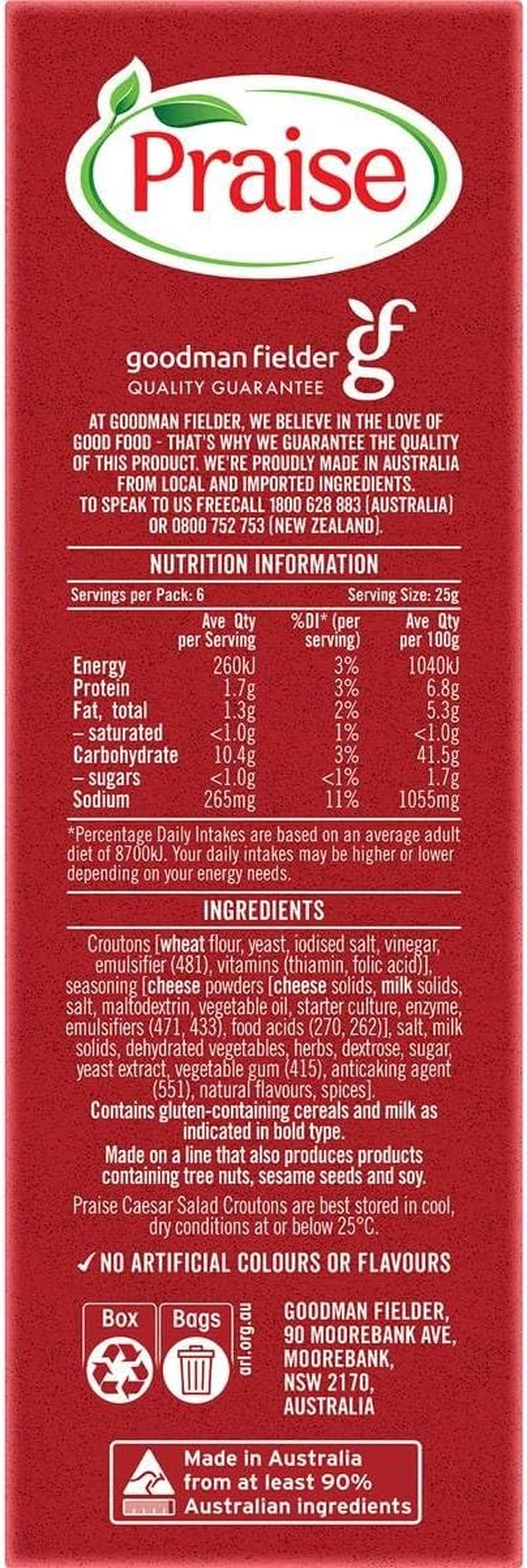 Praise Croutons Caesar Salad Dressing 150 G image number 5