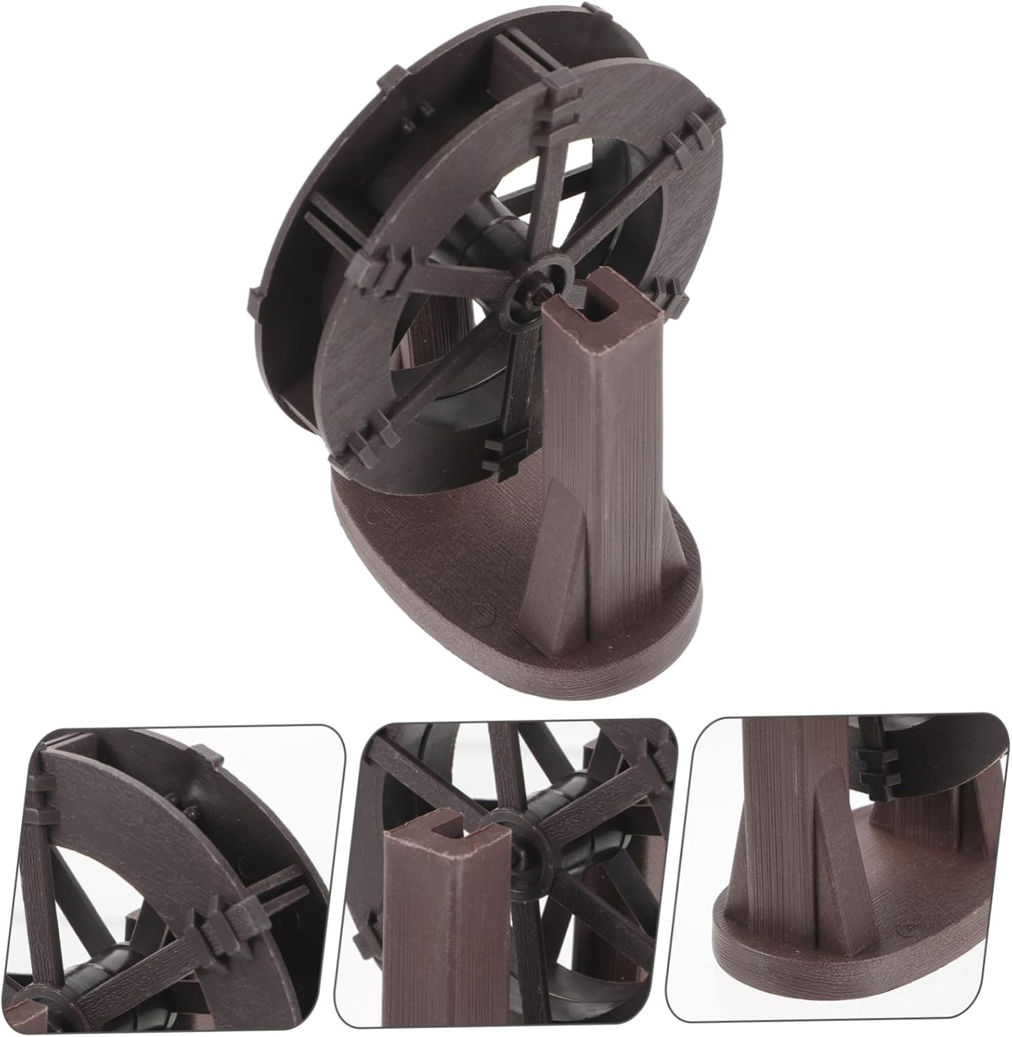 Gadpiparty Miniature Water Wheel for DIY Waterfall Fountain Brown Landscaping Wheel with Stand Vintage Style Decoration for Indoor and Outdoor Garden Scenes Calming Water Feature Ornament