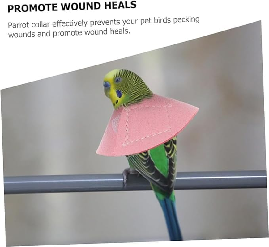 Ksngtixe 1 Pcs Microfiber Leather Bird Collar - Soft Adjustable Anti-Biting Neck Protector for Parrots & Pet Birds, Comfortable Elizabethan Cone image number 6