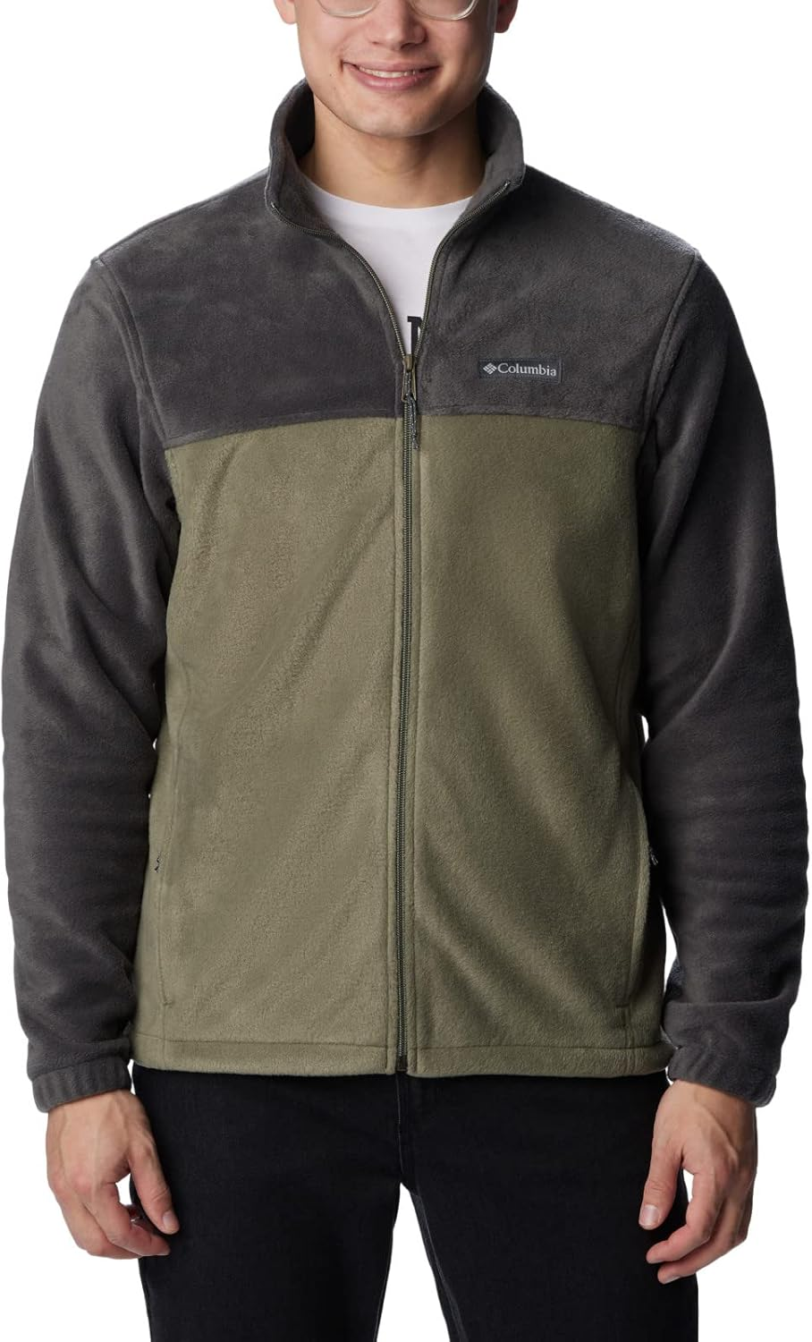 Columbia Men'S Steens Mountain Full Zip 2.0, Shark/Stone Green, Large image number 6