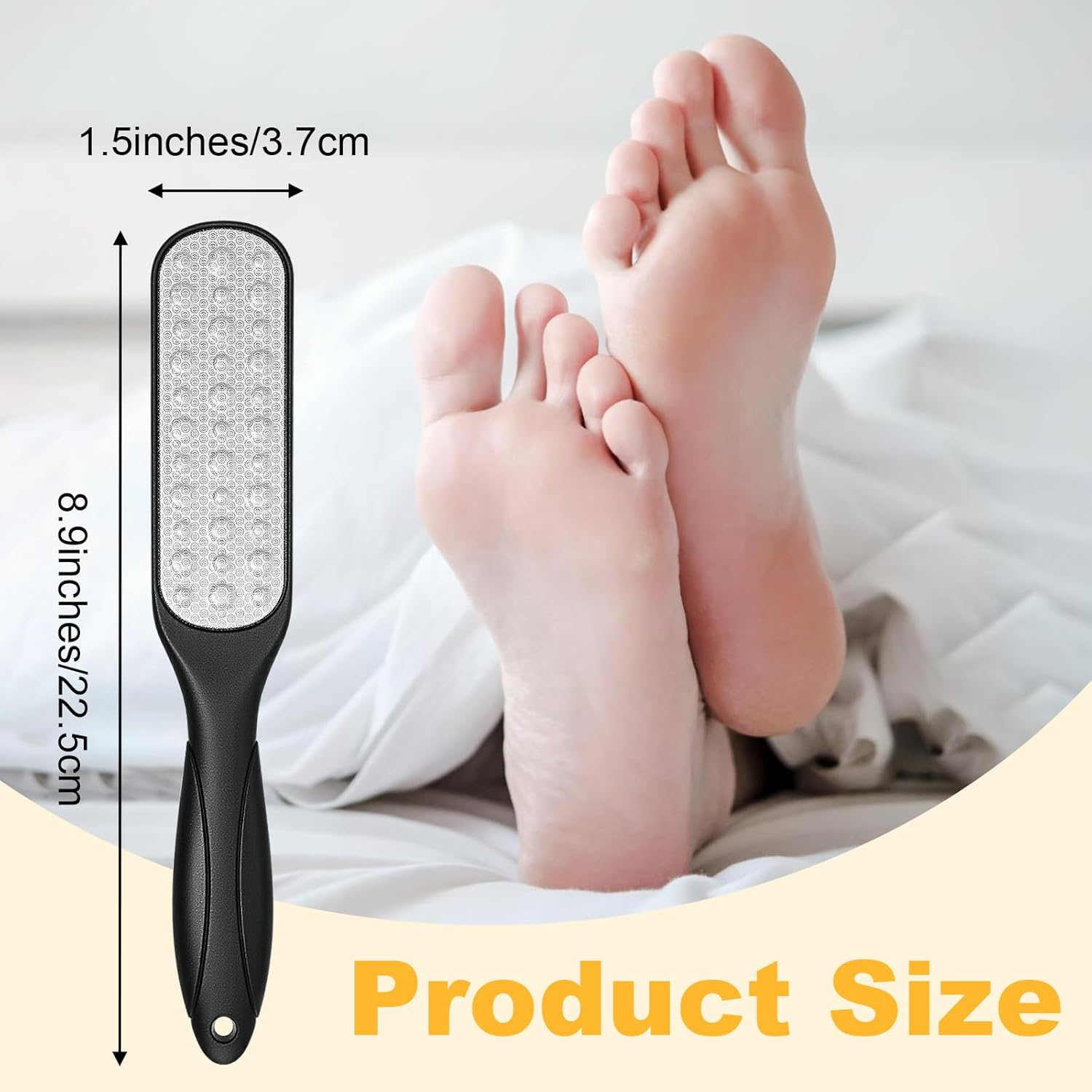 Heclia Callus Rasp, Double-Sided Nano Glass Foot File for Gentle Removal of Hard Skin and Callus, Double-Sided, Portable Foot Care Set, Manual Pedicure, Callus File, Tool, Foot Scrubber image number 1