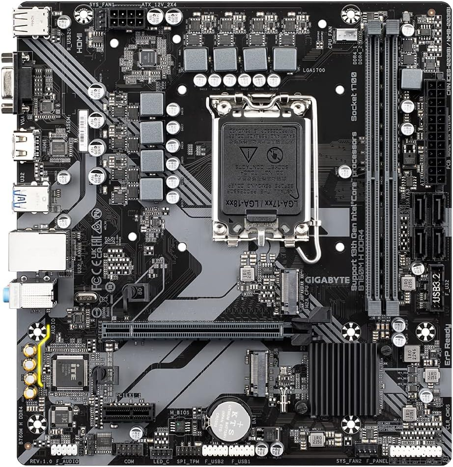 Gigabyte B760M H DDR4 Intel LGA 1700 M-Atx Motherboard image number 3