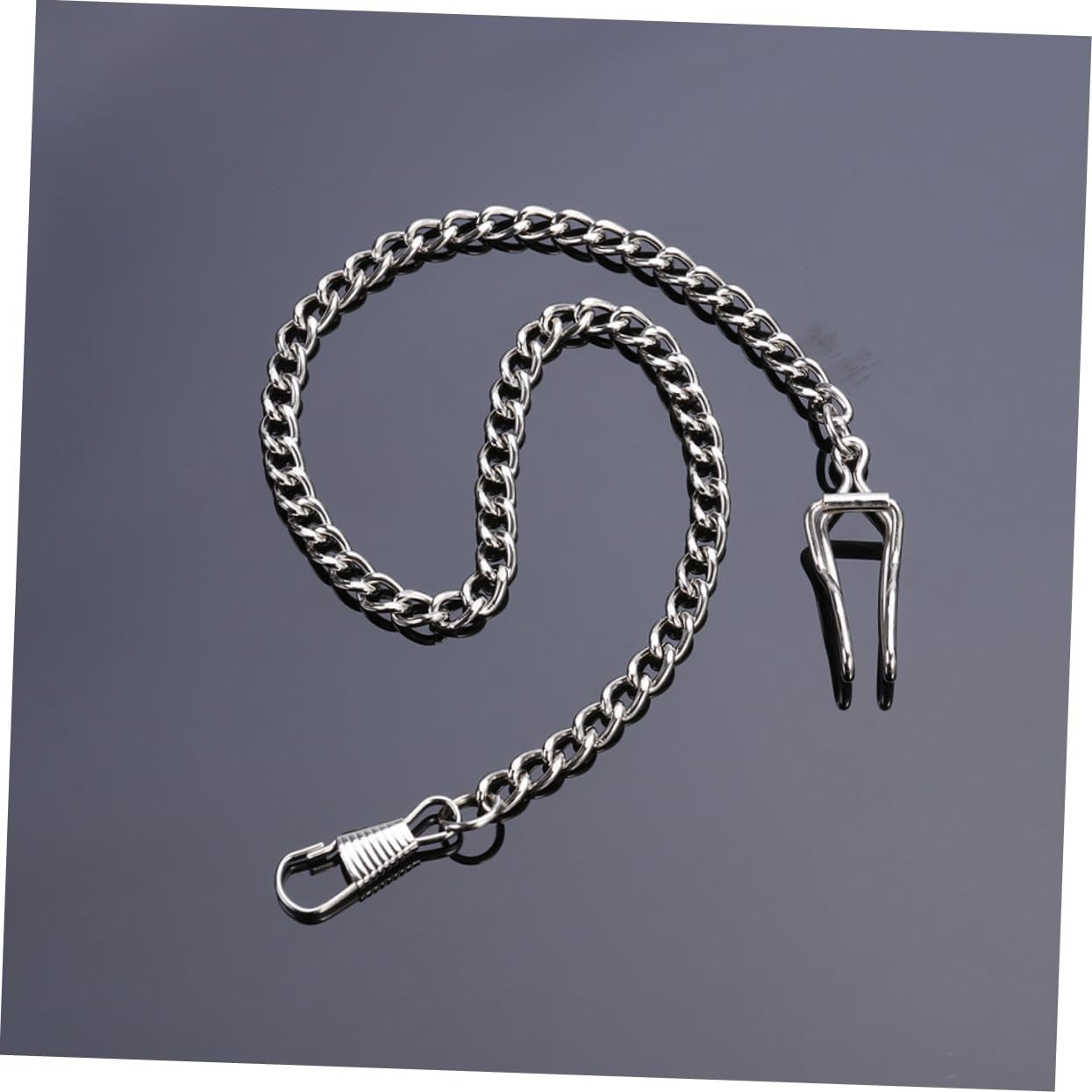 SAFIGLE 2Pcs Men Vest Pocket Watch Chain Keychains Key Pocket Watch Charm Pendant Belt Chain Jewelry Parts Wallet Eyeglasses Holder image number 2