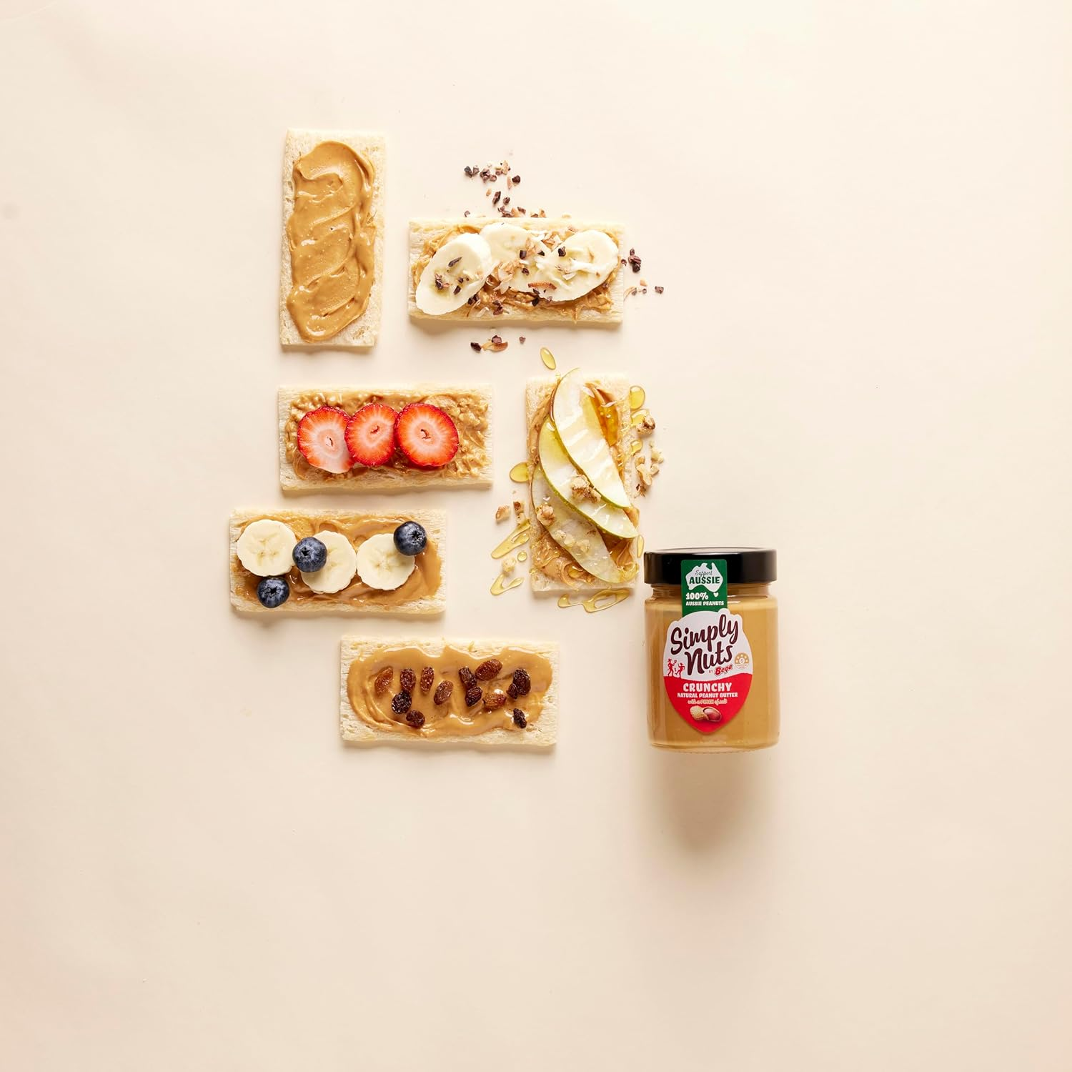 Bega Simply Nuts, Crunchy Natural Peanut Butter, with a Pinch of Salt, 100% Australian Peanuts, Jar 325G image number 4