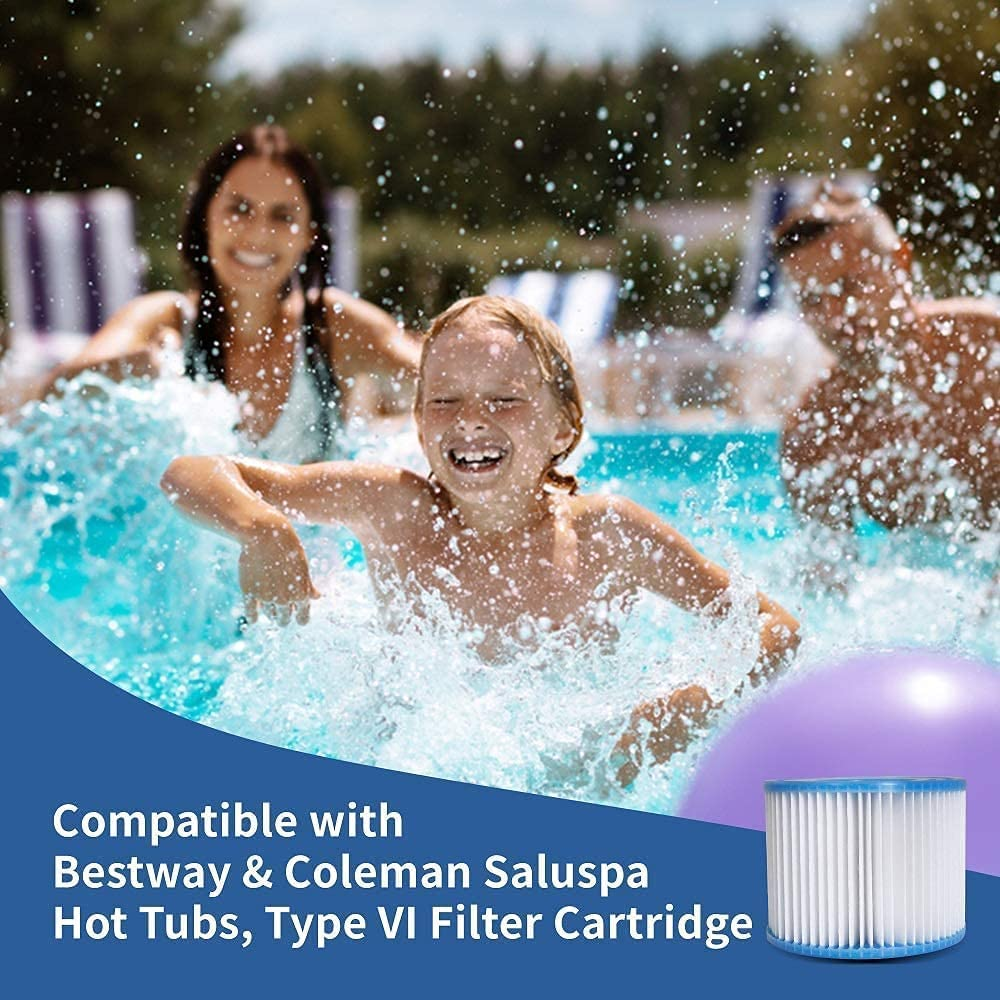 6 Pack Hot Tub Filter Cartridge Size VI for Bestway, Lay-Z-Spa, Coleman Saluspa 90352E 58323 Swimming Pool image number 3