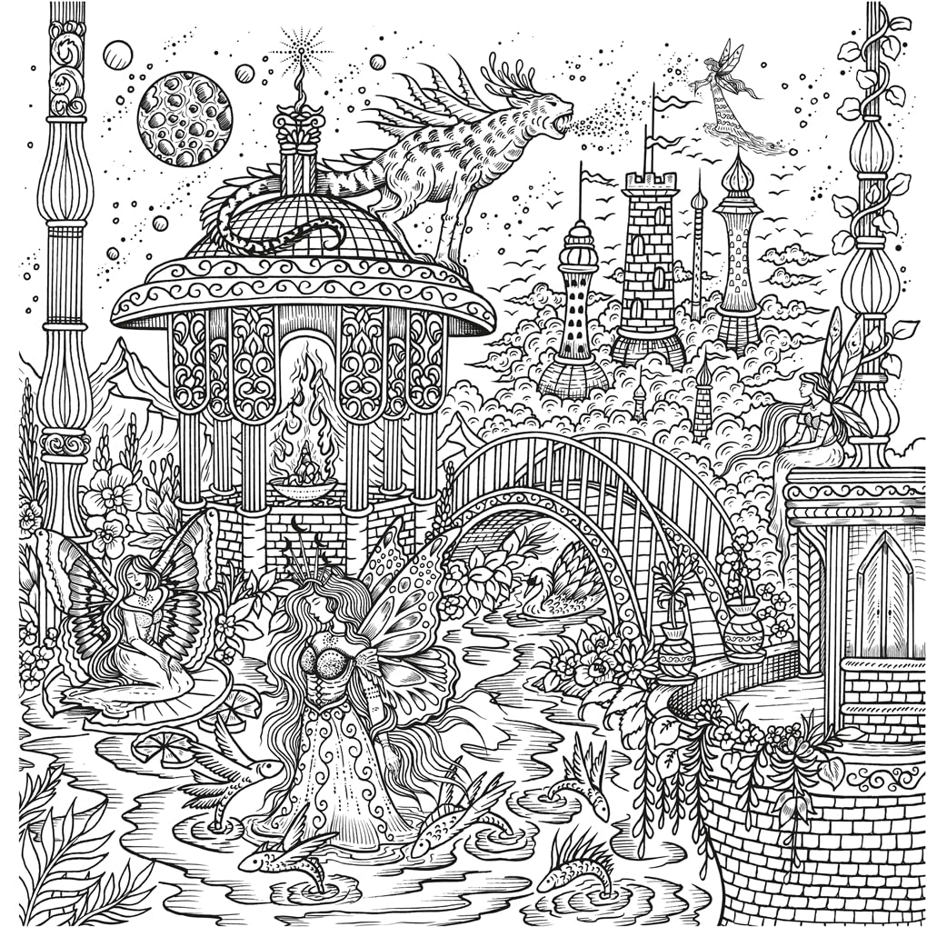 Dream Voyage: a Fantasy Colouring Journey image number 2
