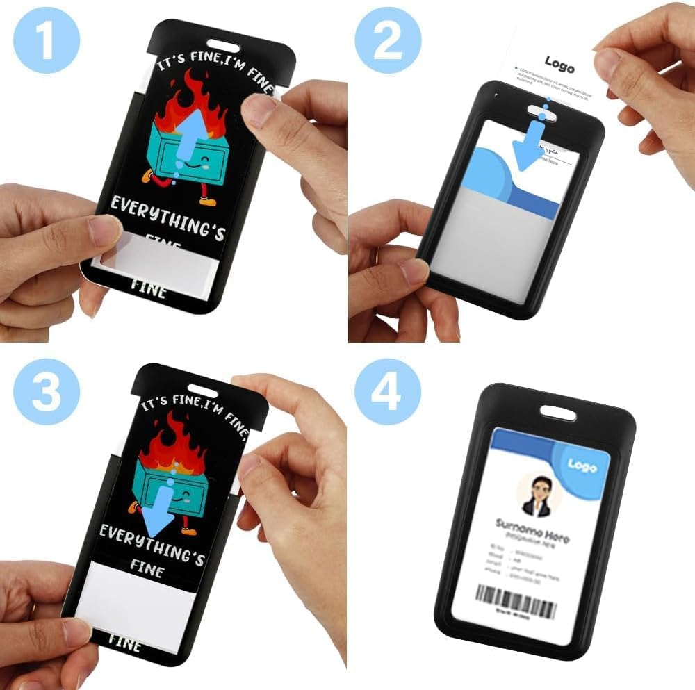 Badge Holder Heavy Duty Badge Lanyards for Women Men Badge Holder with Clip Lanyards for Id image number 3