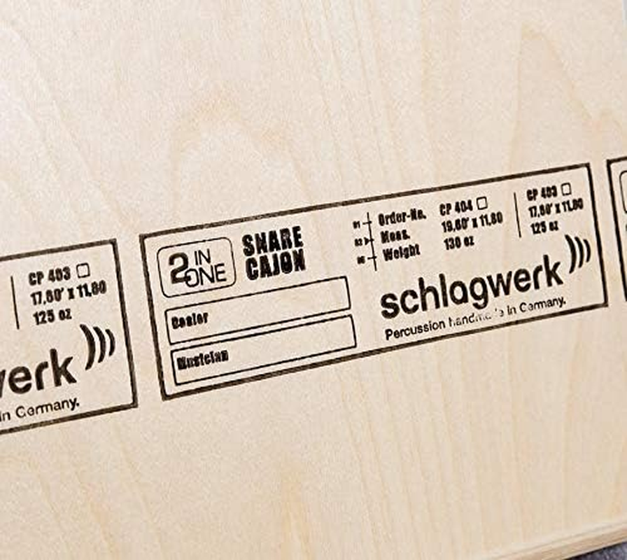 Schlagwerk CP403BLK 2Inone Series Medium Size Snare Cajon - Black image number 4