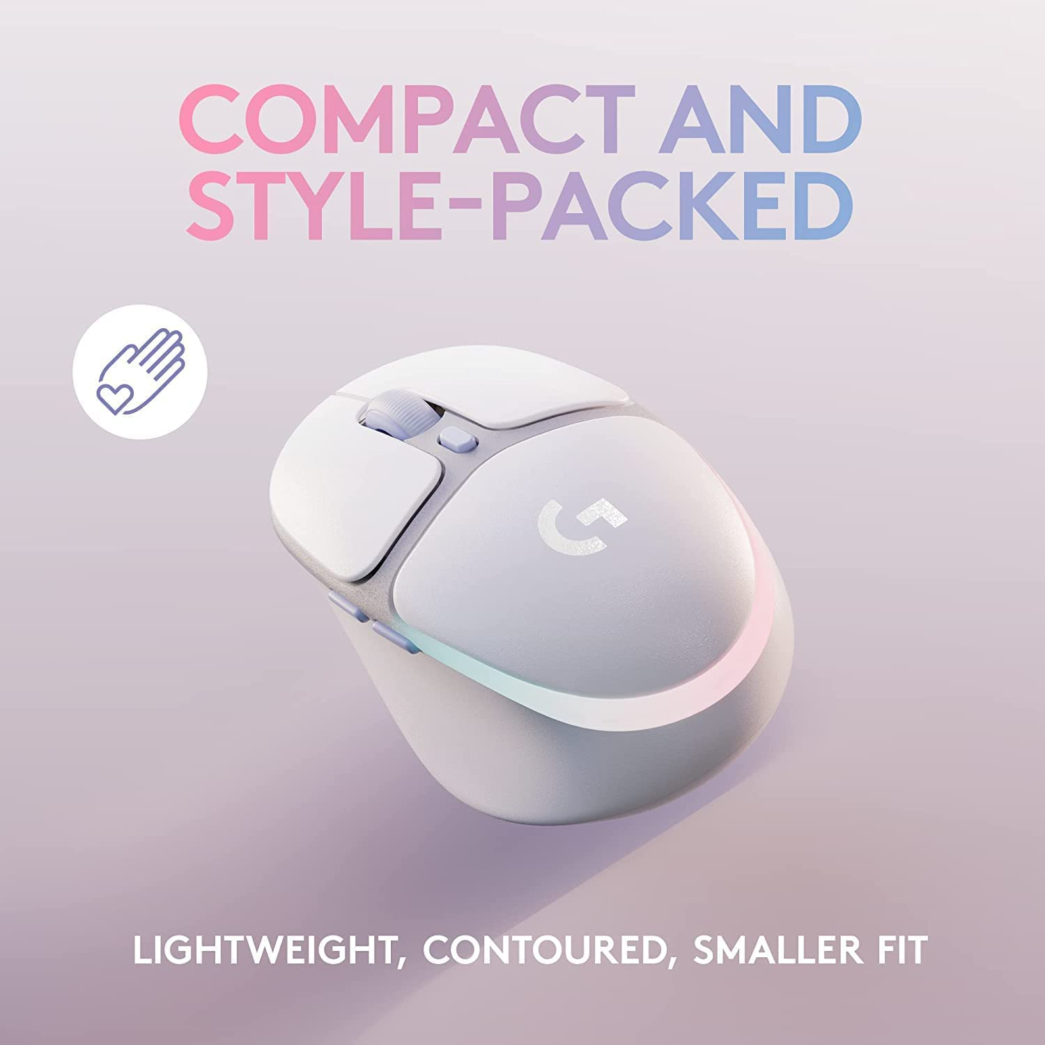 Logitech G705 Wireless Gaming Mouse, Customisable LIGHTSYNC RGB Lighting, LIGHTSPEED Wireless, Bluetooth Connectivity, Lightweight, Pc/Mac/Laptop - White Mist image number 2