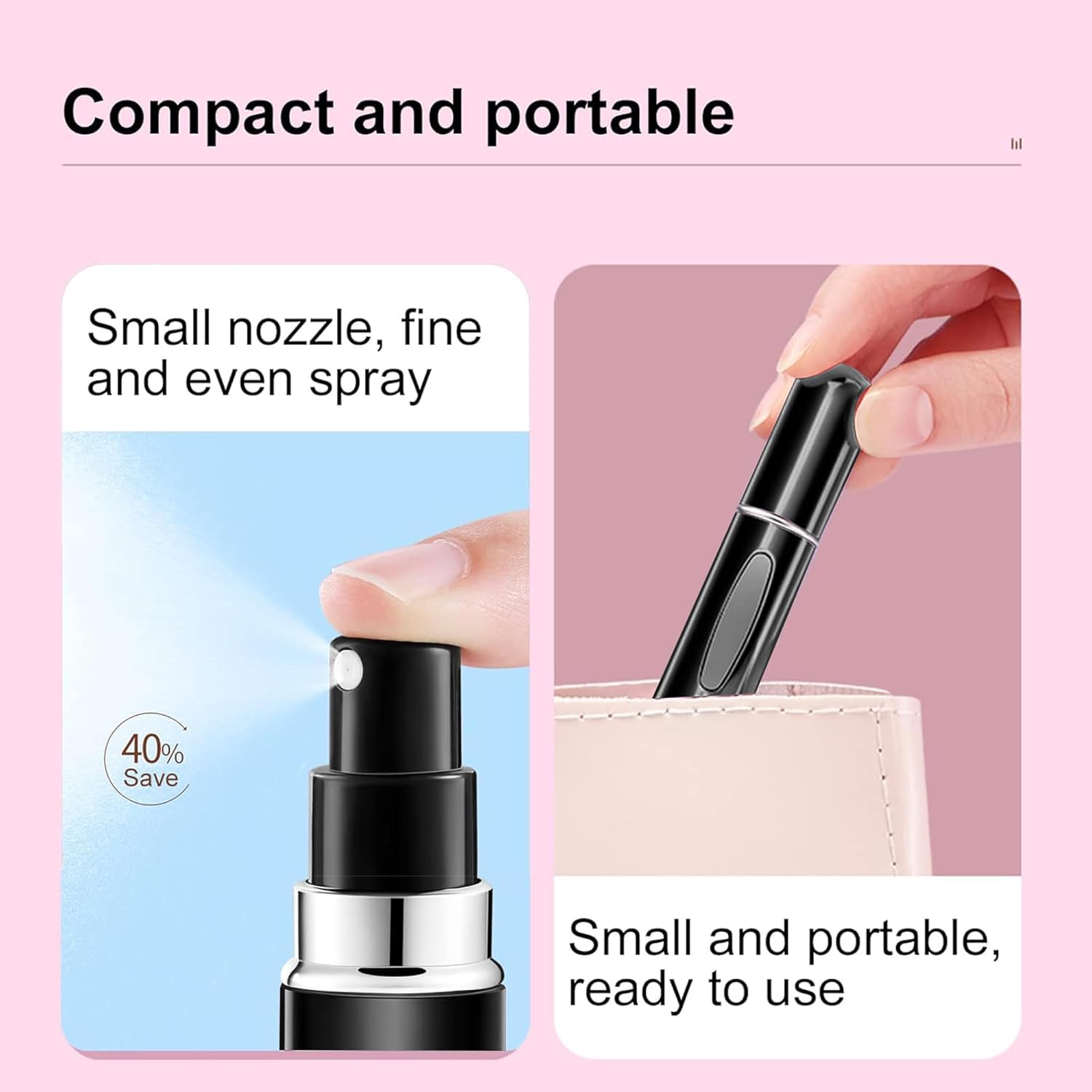 Perfume Travel Refillable Mini Spray Bottles - Portable Mini Refillable Perfume Atomizer Bottle Spray, Scent Pump Case for Travel image number 5