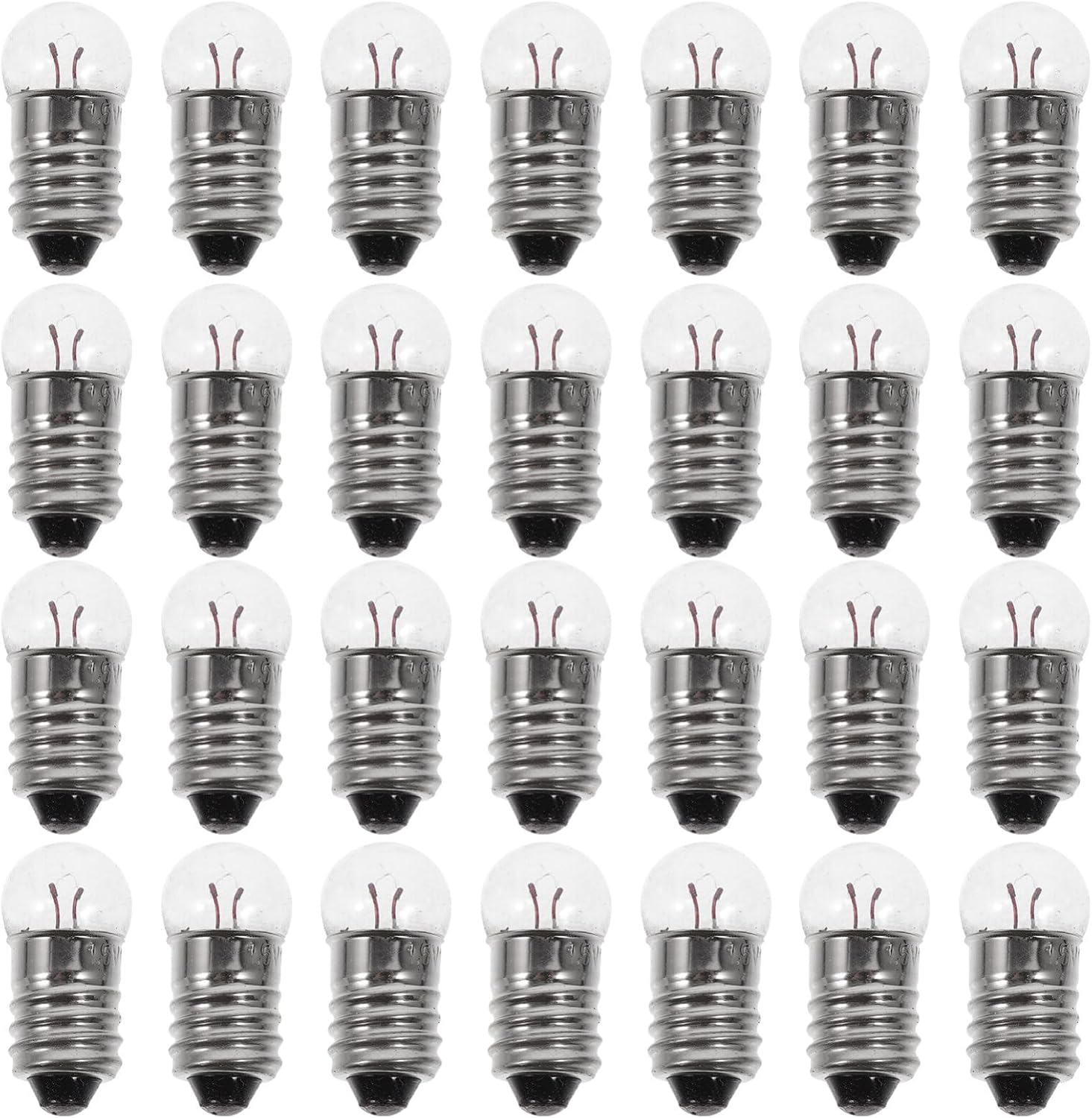 Iplusmile 50Pcs E10 Mini Light Bulb Kit, 1.5V Miniature Screw Base Light Bulbs, Tiny Indicator Incandescent Bulb for Physics Experiments image number 3