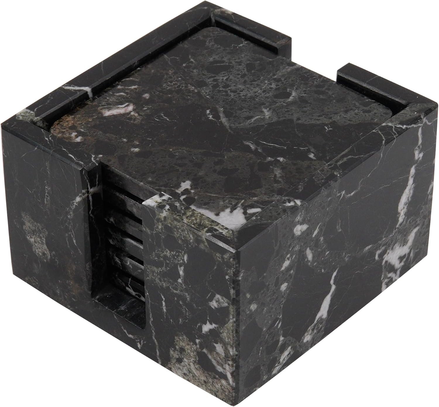 Radicaln Marble Coasters for Drinks Green Square 3.5 Inches Handmade Outdoor Coasters for Patio Table & Table D&eacute;cor for Home & Kitchen