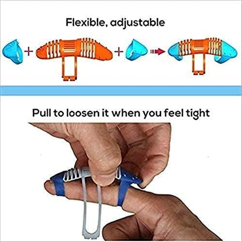 Trigger Finger Splint Brace for Middle,Ring,Index,Pinky (2 Pcs,M/L),Sports Finger Guard,Full Supports,Work Well for Fingers Arthritis Pain,Boldly Pull the Rubber at Both Ends to Adjust the Size image number 6