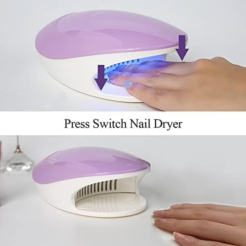 Touchbeauty Mini Nail Dryer for Regular Polish: 2 in 1 Nail Dryer with Fan and UV Light - Portable Electric Manicure Tool for Quick Drying of Regular Polish at Home - Perfect for Kids image number 5