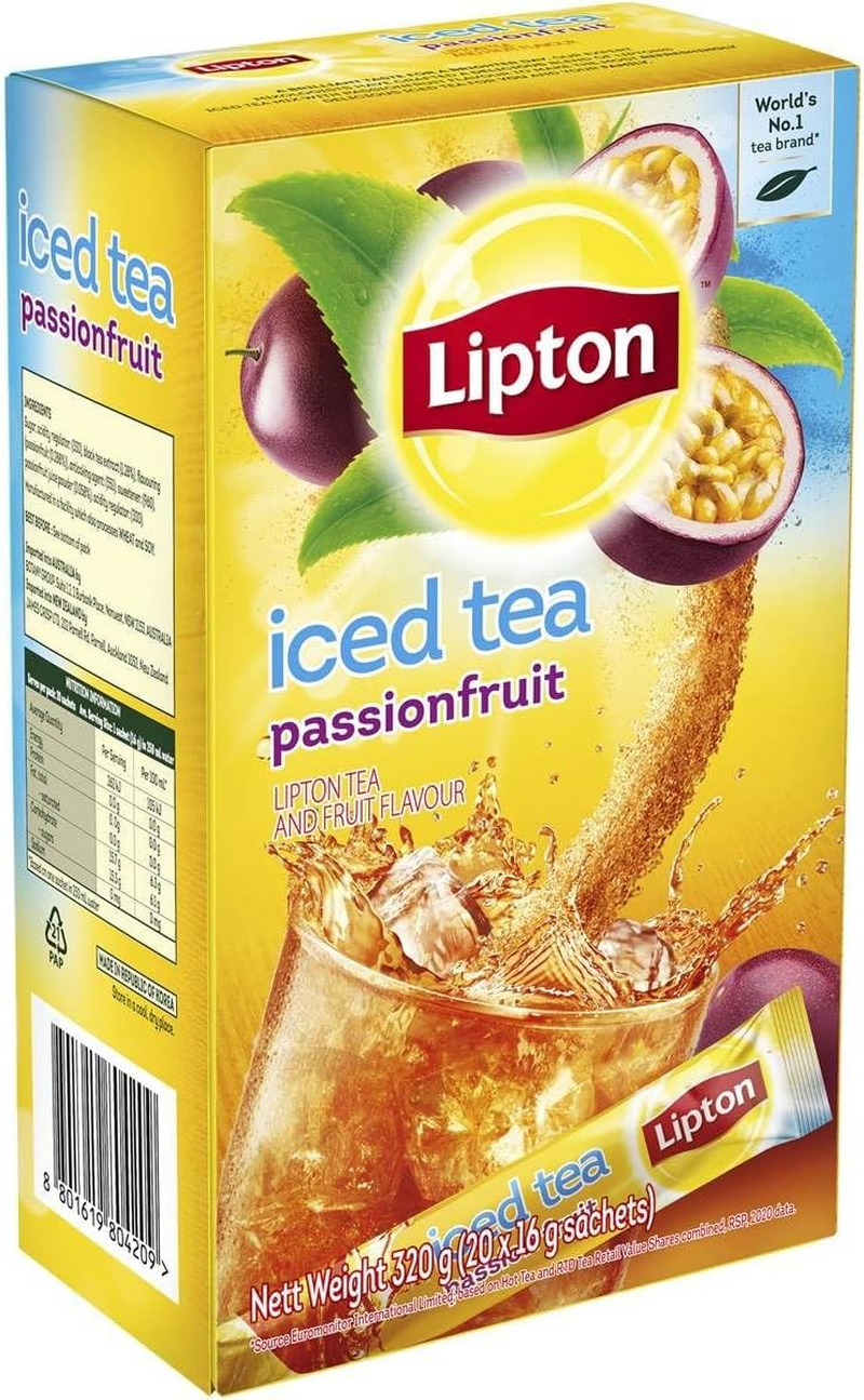 Lipton Iced Tea Passionfruit Sachets, 20 Bags image number 1